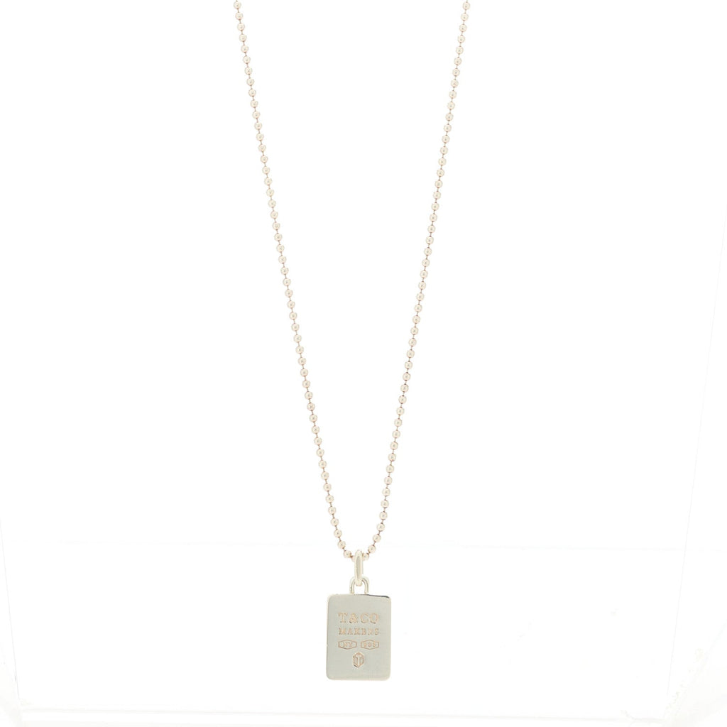 TIFFANY & CO. STERLING SILVER 1837 SQUARE PENDANT