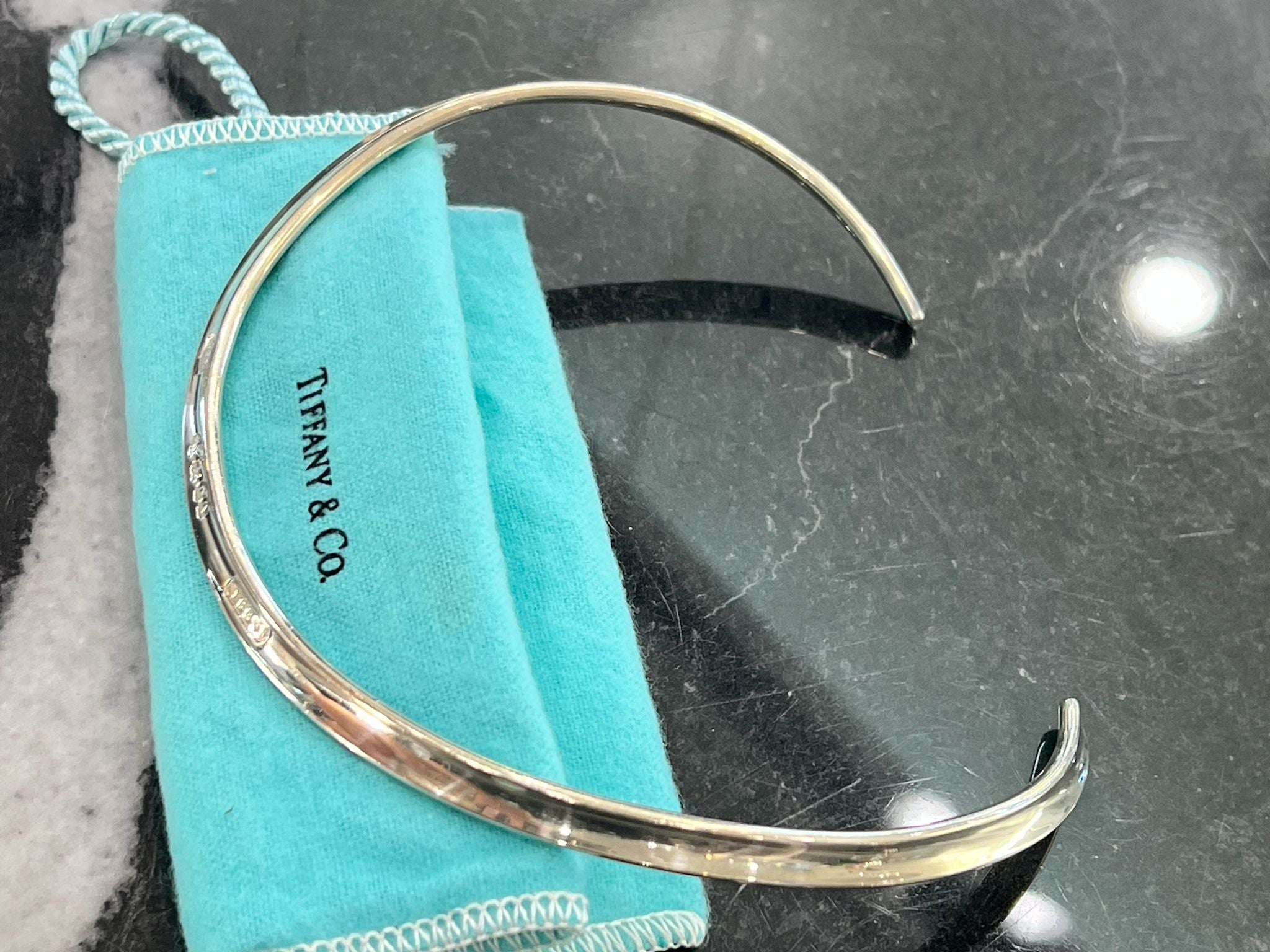 TIFFANY & CO. STERLING SILVER 1837 COLLAR CHOKER NECKLACE