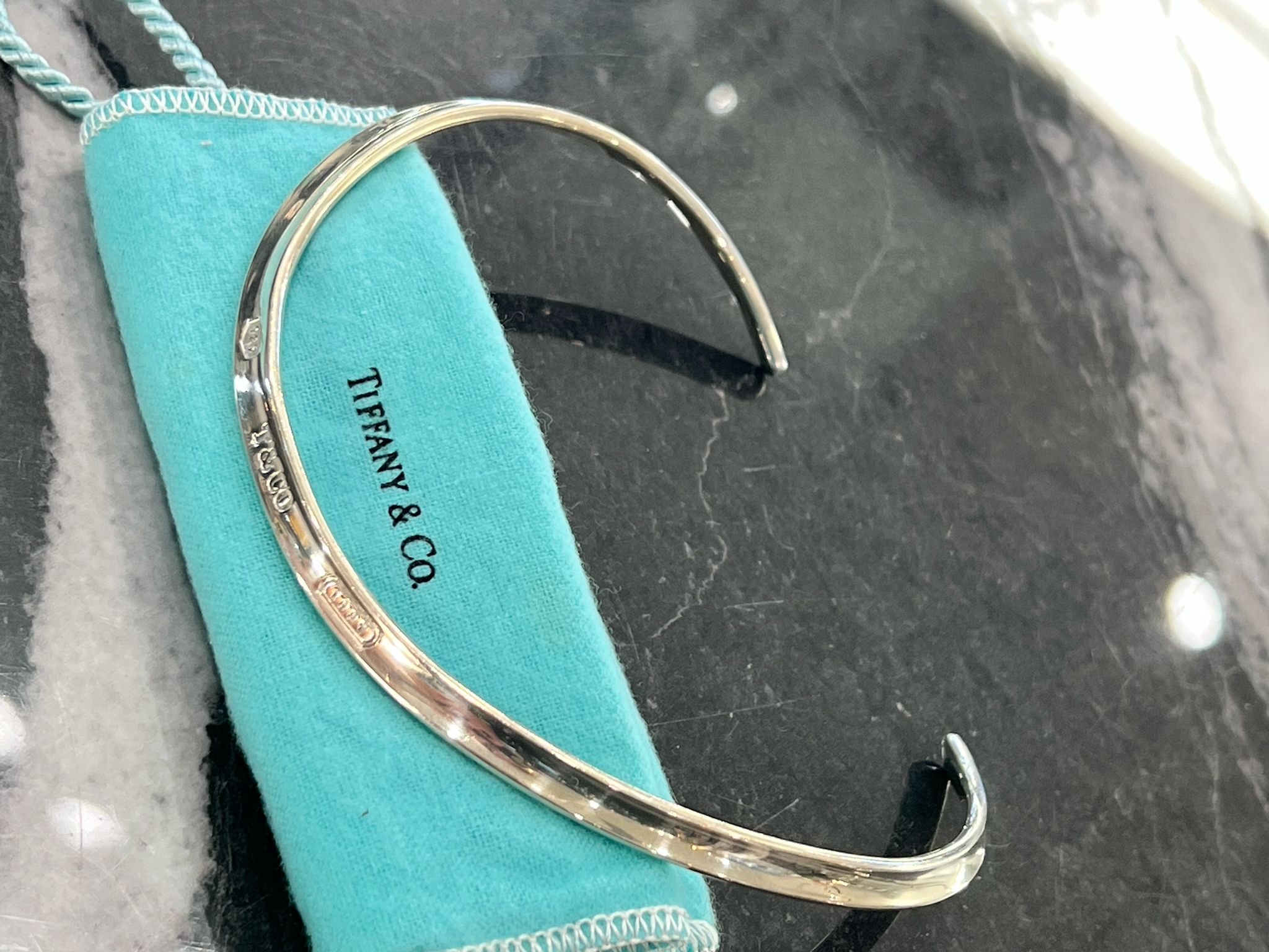 TIFFANY & CO. STERLING SILVER 1837 COLLAR CHOKER NECKLACE
