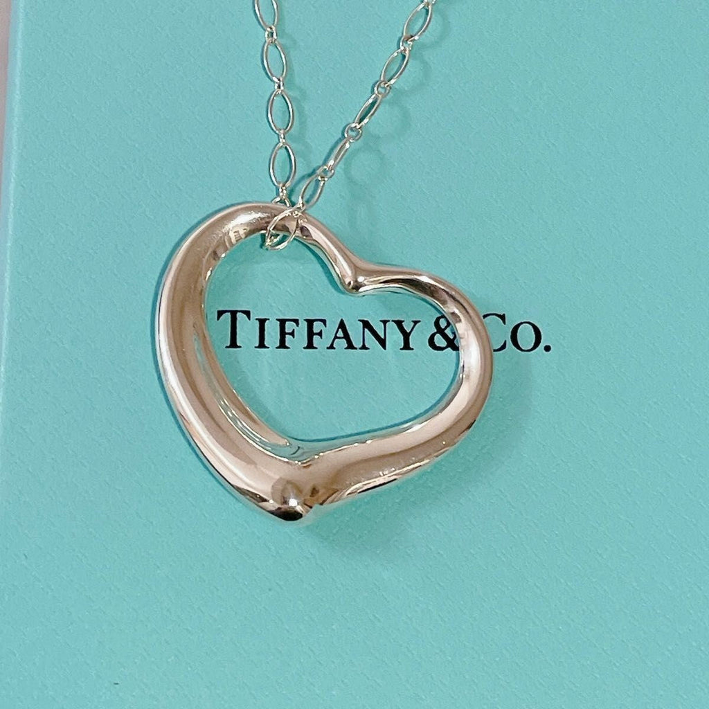 TIFFANY & CO. ELSA PERETTI OPEN HEART MESH NECKLACE