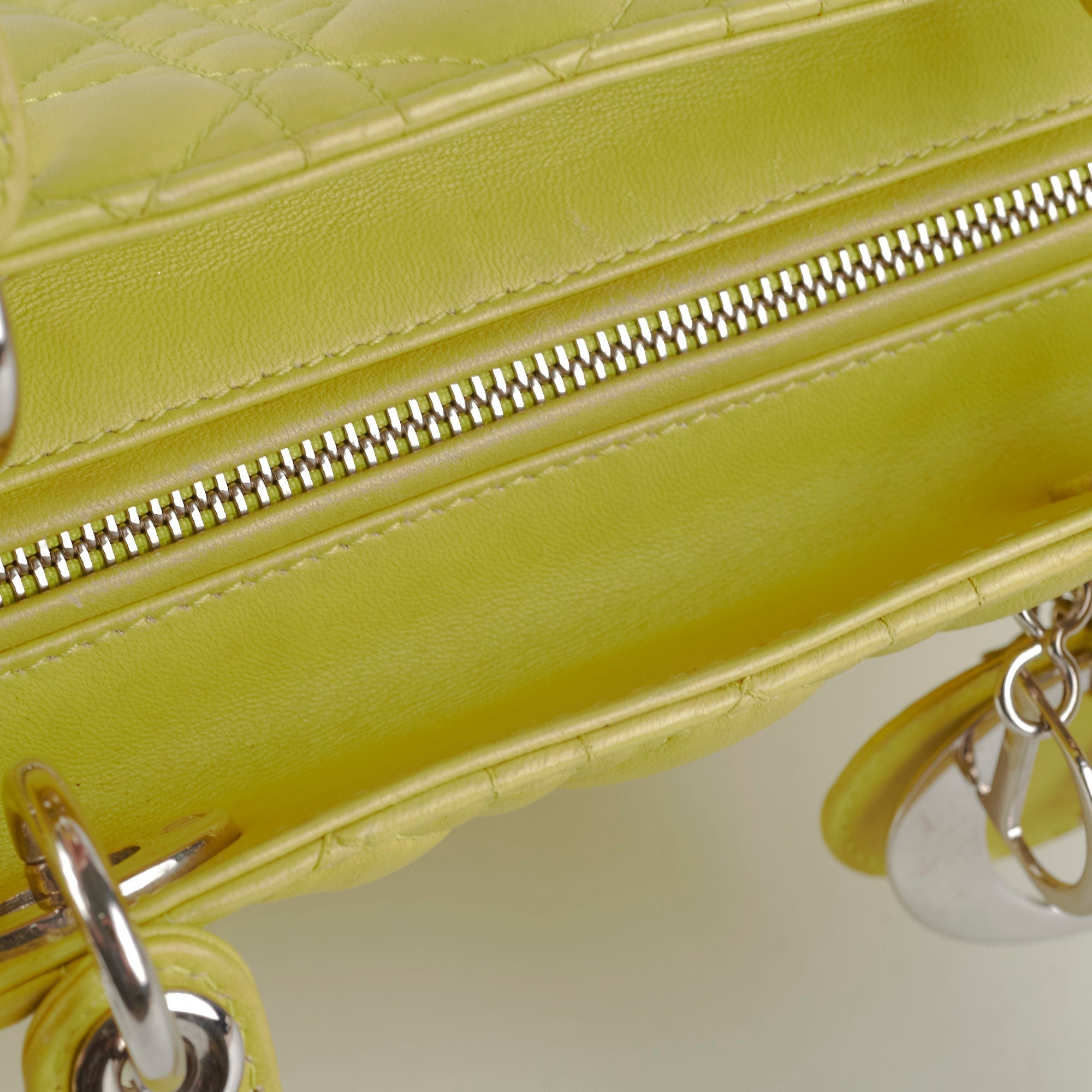 Dior Medium Lady Dior Lambskin Yellow