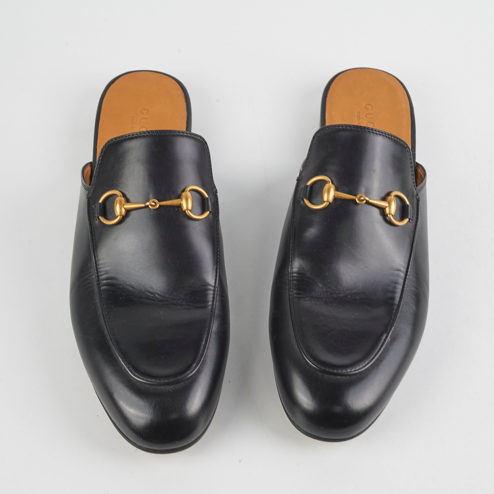 Gucci Princetown Leather Mules Size 40