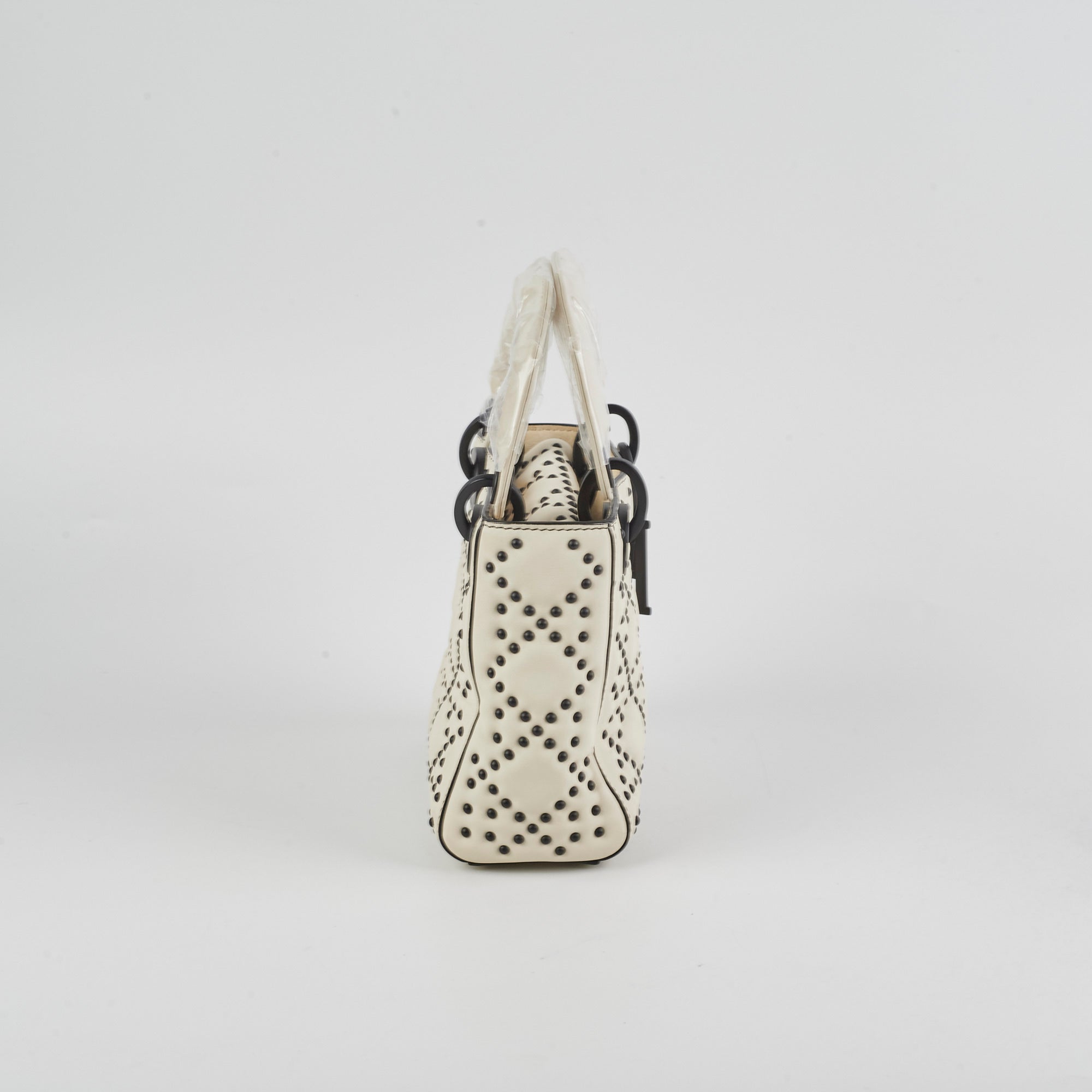 Christian Dior Mini Lady Dior Studded Ivory