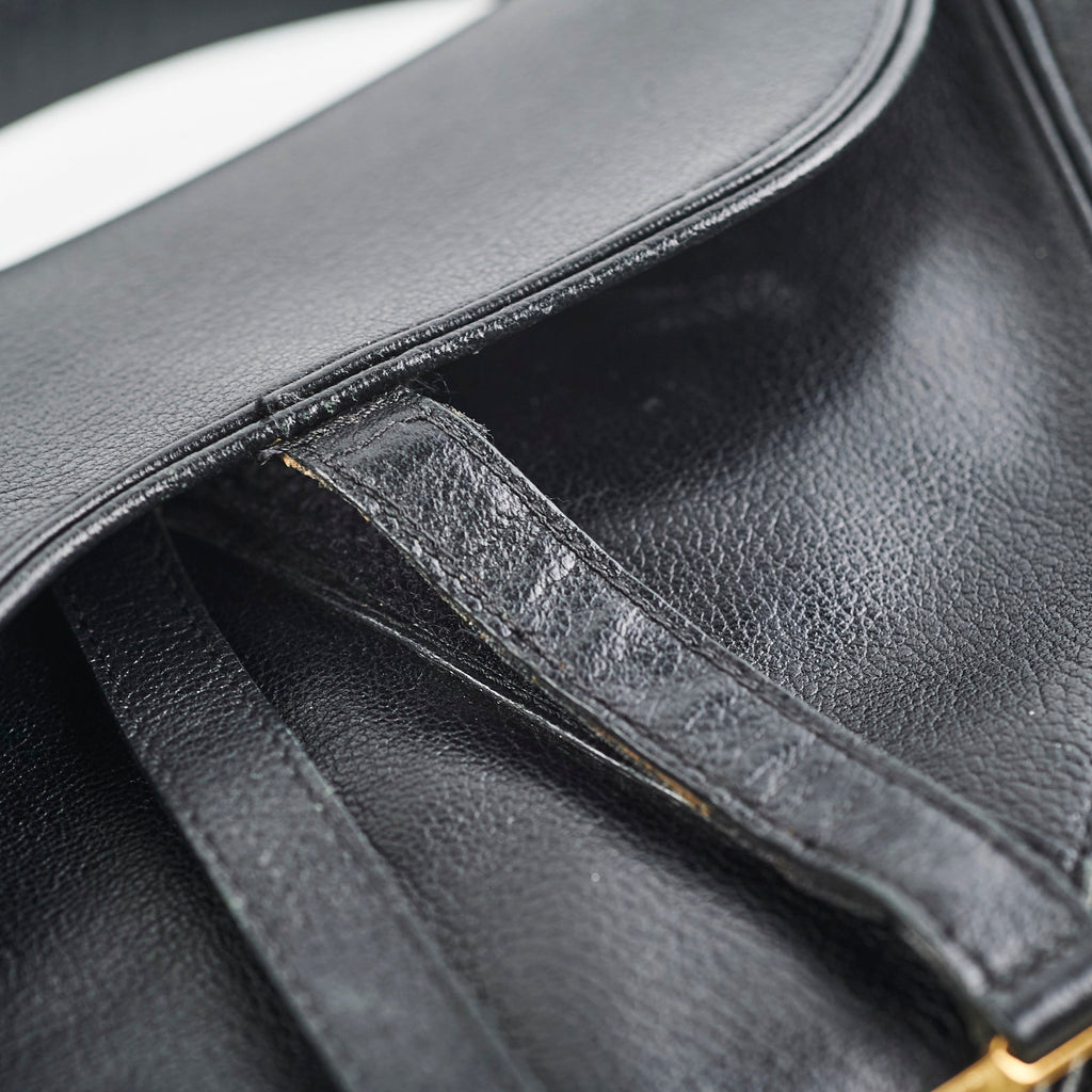 Christian Dior Vintage Shoulder Black Bag