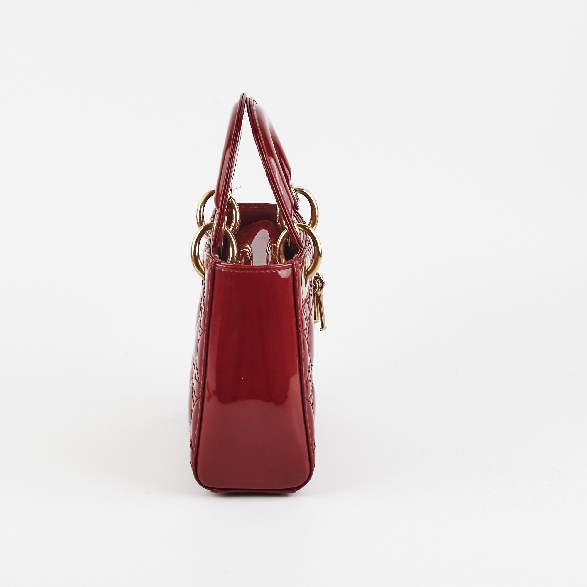 Christian Dior Lady Dior Mini Patent Red