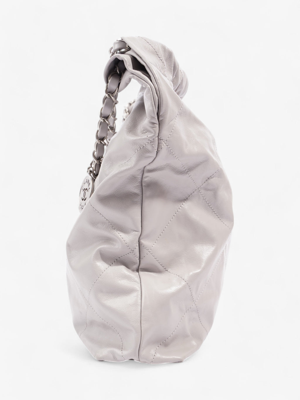 Chanel 22 Grey Calfskin Leather Medium
