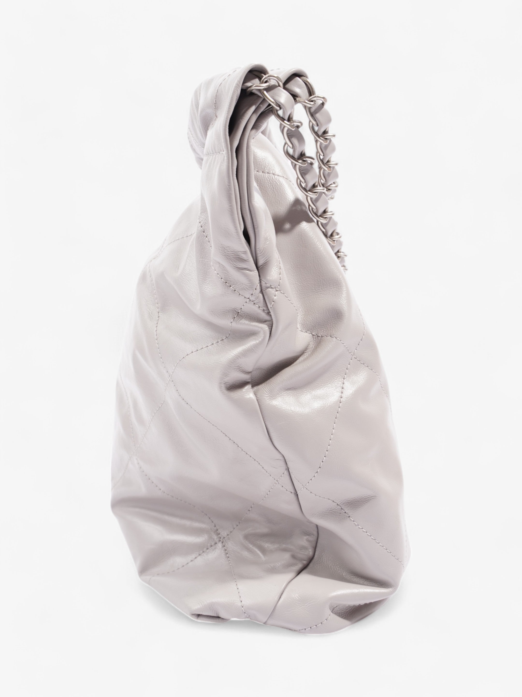 Chanel 22 Grey Calfskin Leather Medium