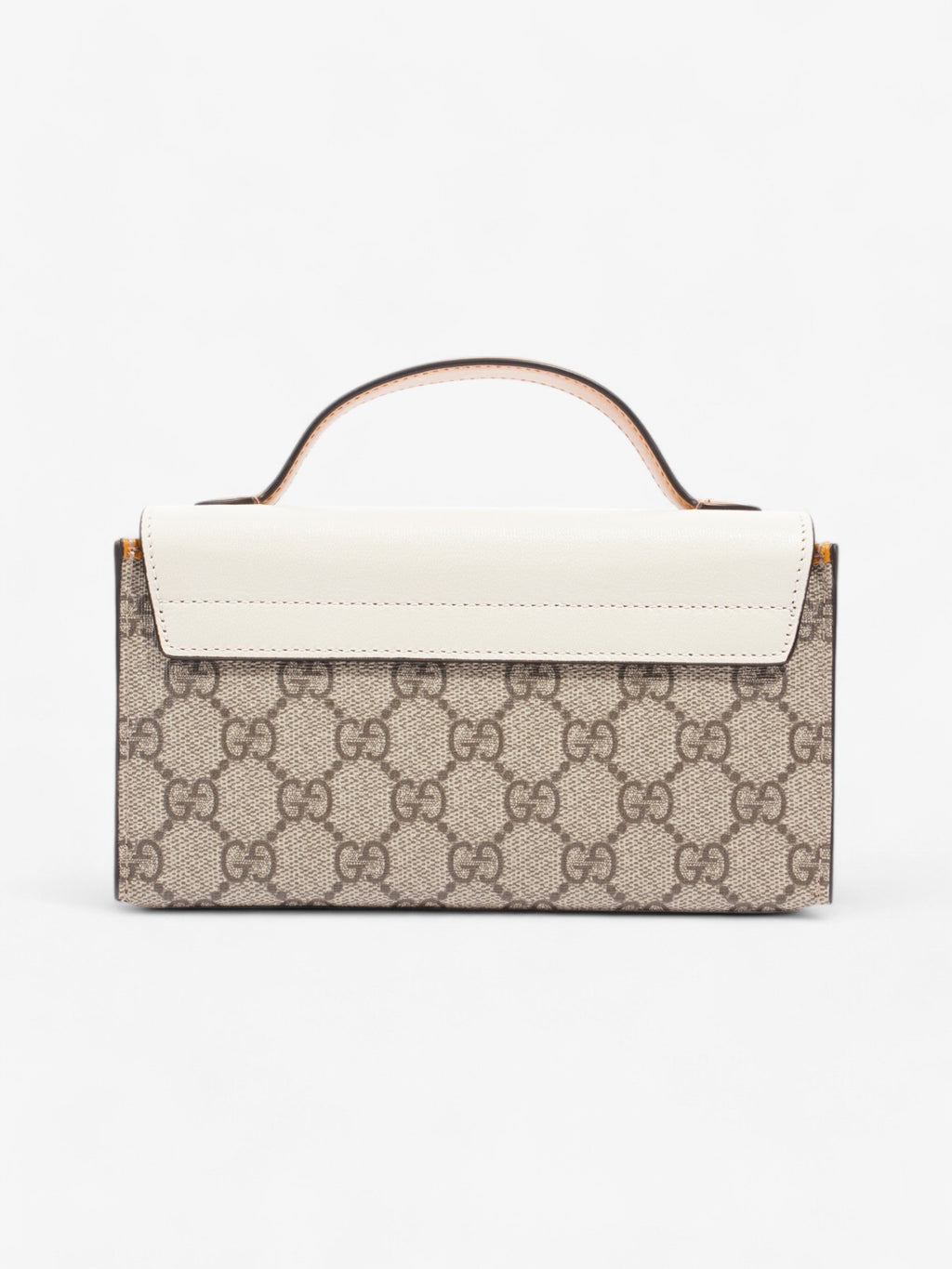 Gucci Padlock Top Handle GG Supreme / Cream / Mustard Calfskin Leather Mini