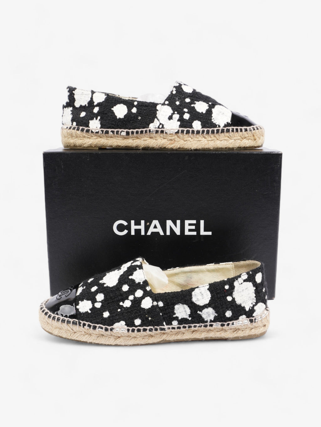 Chanel Espadrilles Black / White Cotton EU 38 UK 5