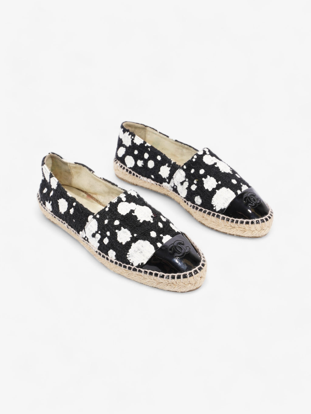 Chanel Espadrilles Black / White Cotton EU 38 UK 5