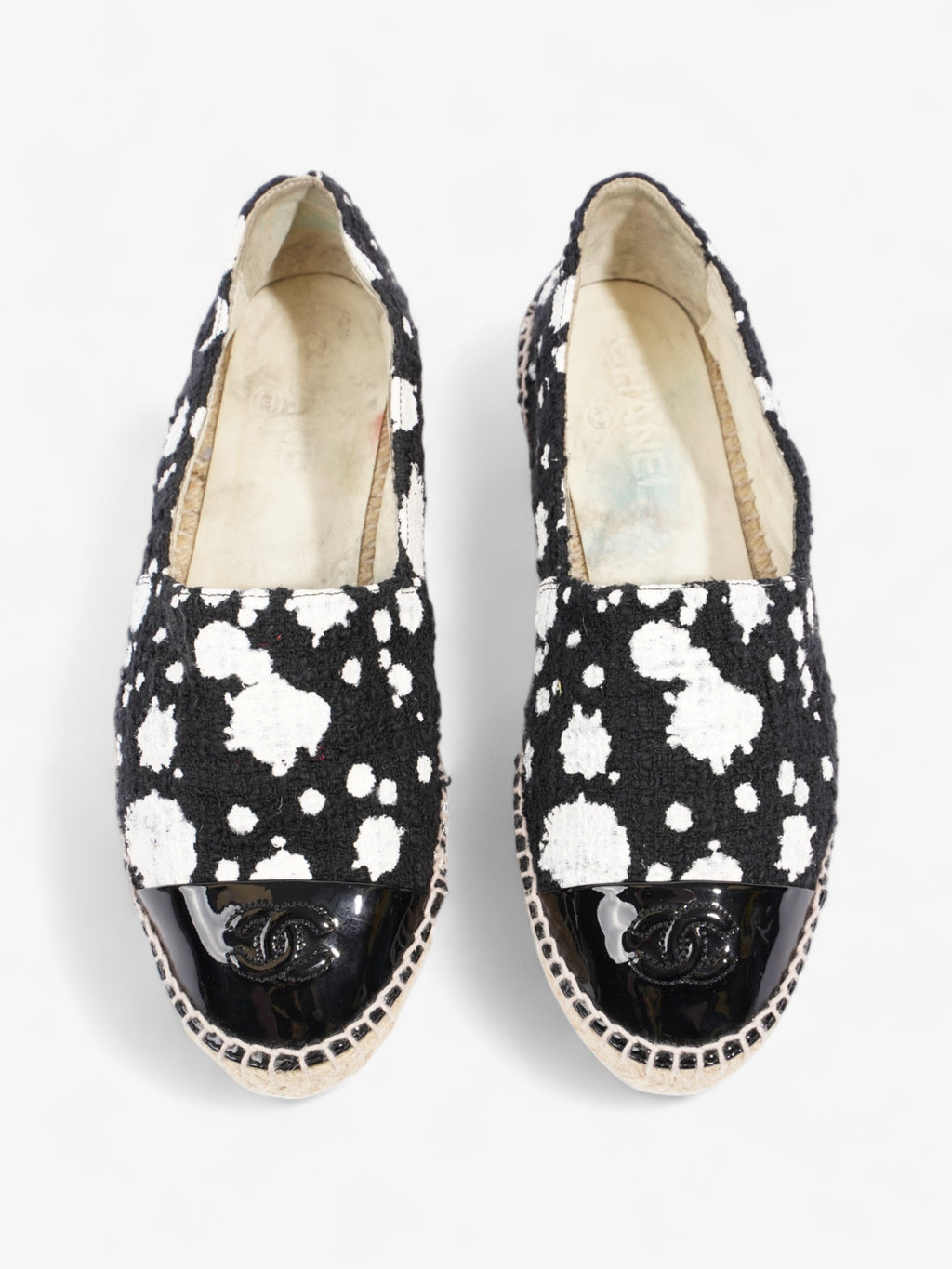 Chanel Espadrilles Black / White Cotton EU 38 UK 5