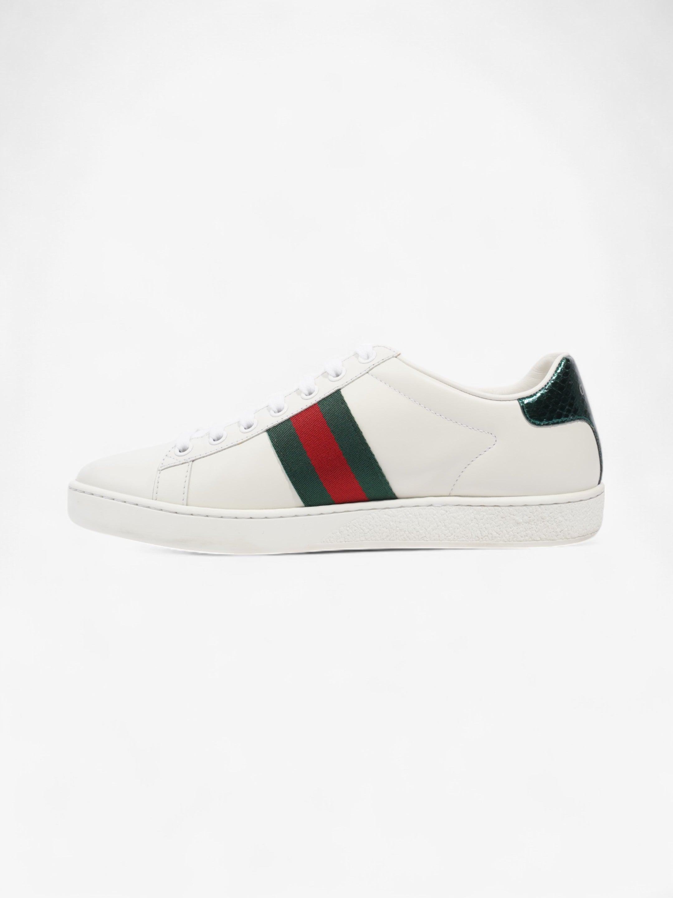 Gucci New Ace Low Bee White  / Green / Red Leather EU 37 UK 4