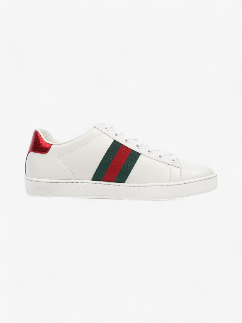 Gucci New Ace Low Bee White  / Green / Red Leather EU 37 UK 4