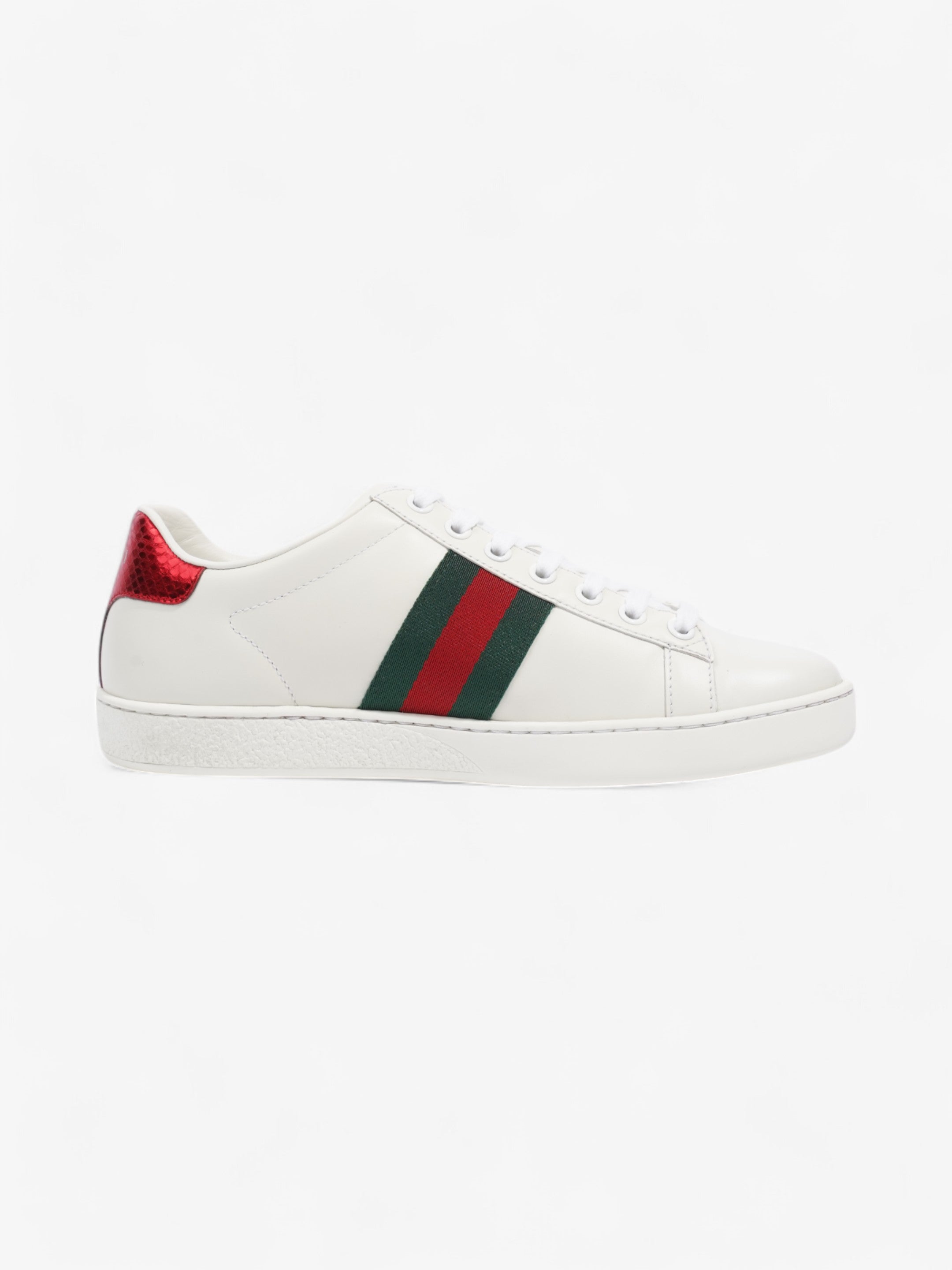 Gucci New Ace Low Bee White  / Green / Red Leather EU 37 UK 4
