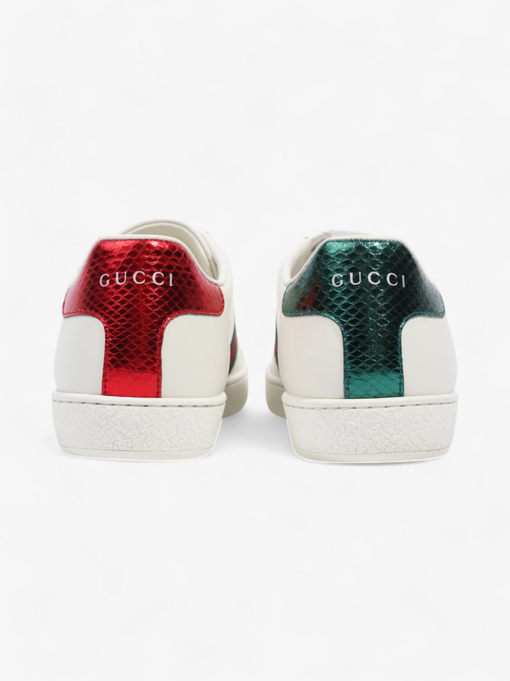 Gucci New Ace Low Bee White  / Green / Red Leather EU 37 UK 4