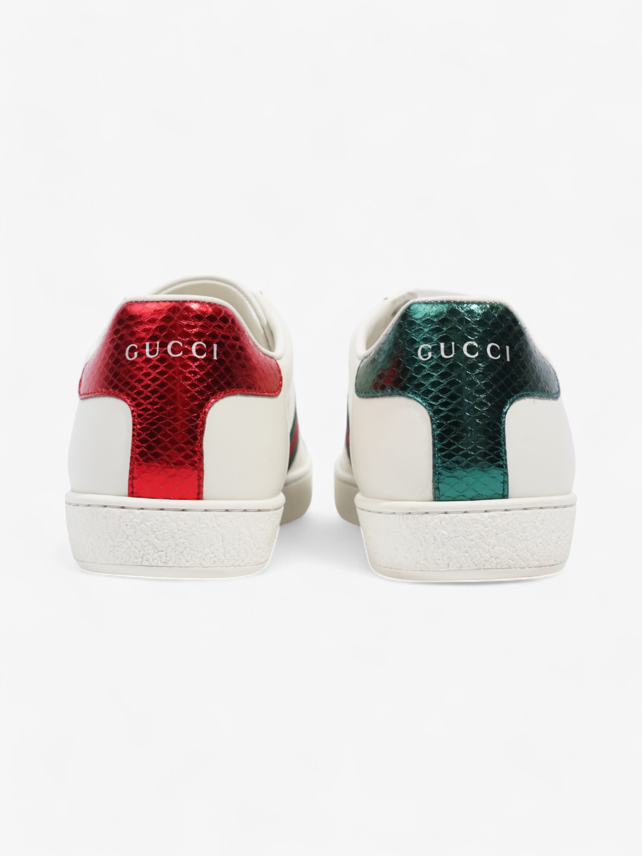 Gucci New Ace Low Bee White  / Green / Red Leather EU 37 UK 4