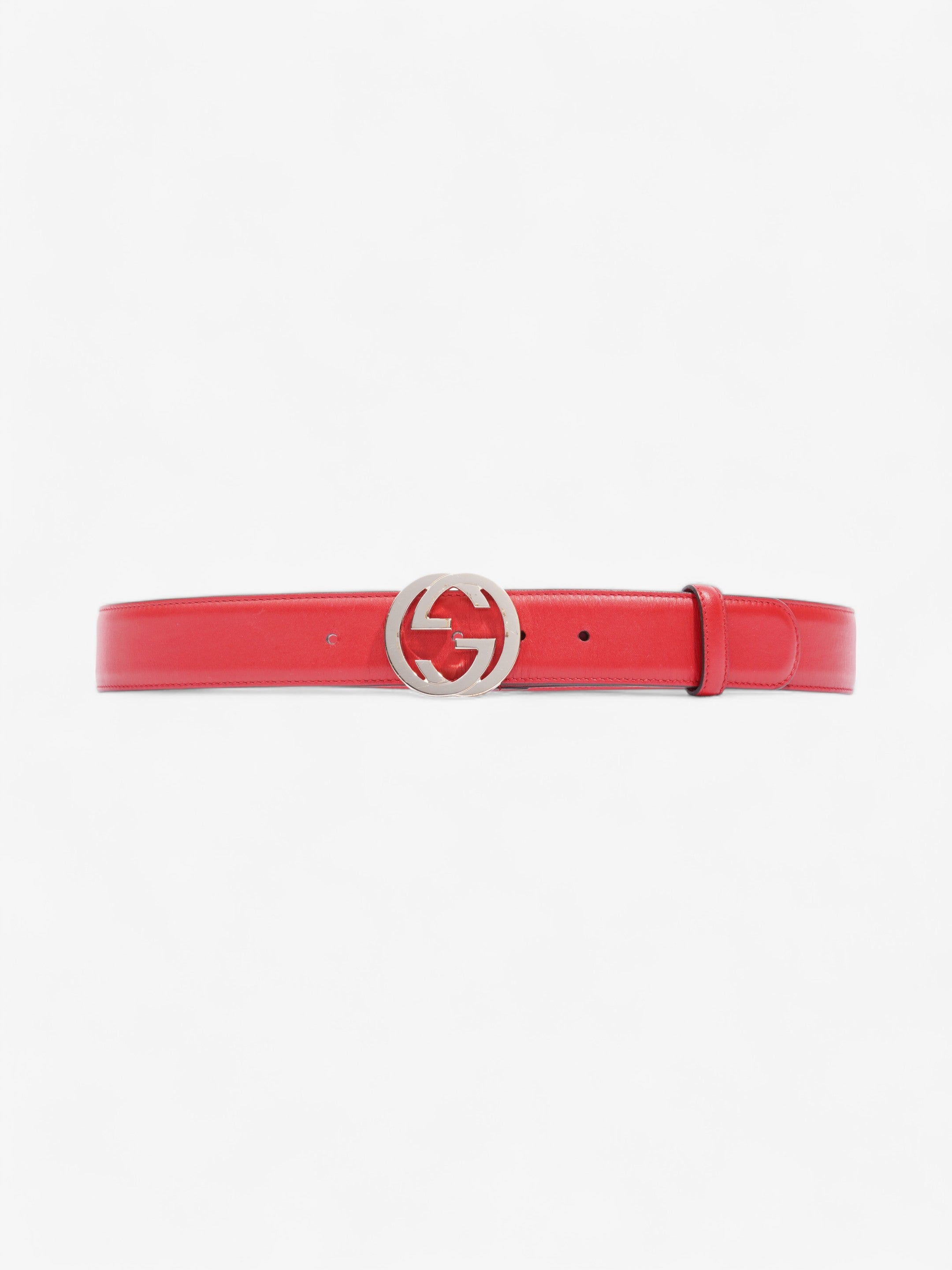 Gucci Interlocking G Belt Red Leather 90cm 36"