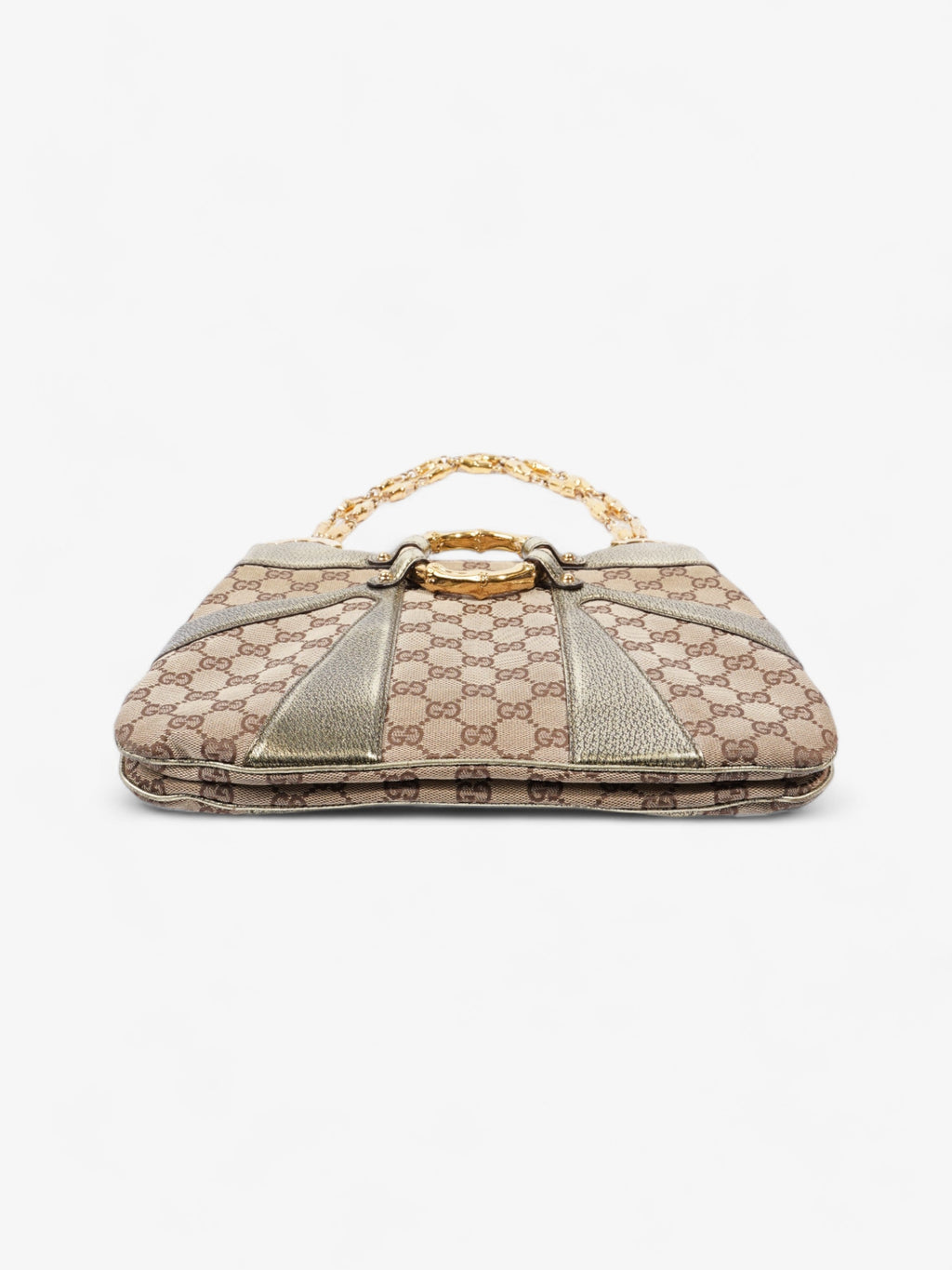 Gucci x Tom Ford Bamboo Chain Shoulder Bag GG Supreme / Metallic Canvas