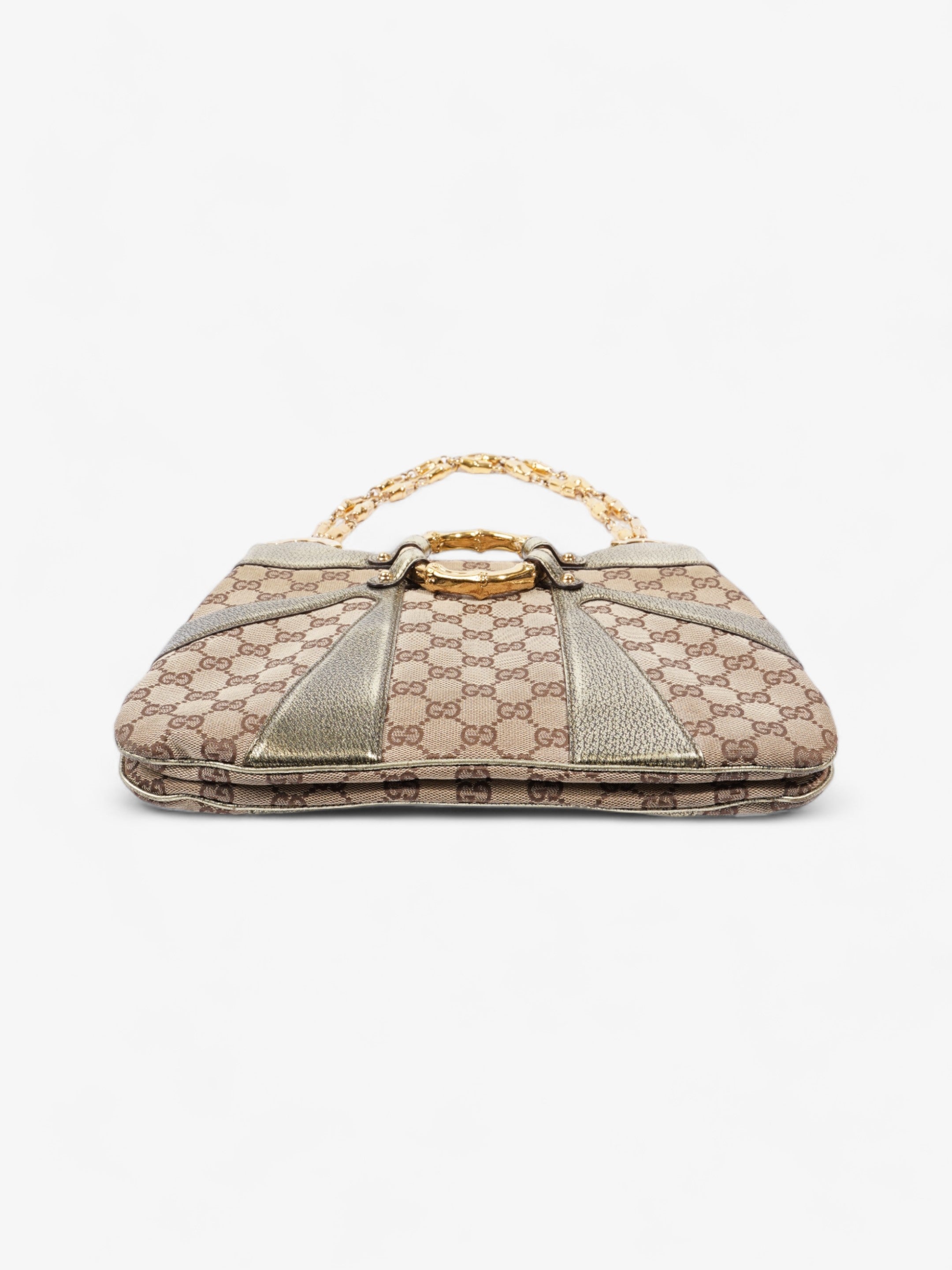 Gucci x Tom Ford Bamboo Chain Shoulder Bag GG Supreme / Metallic Canvas