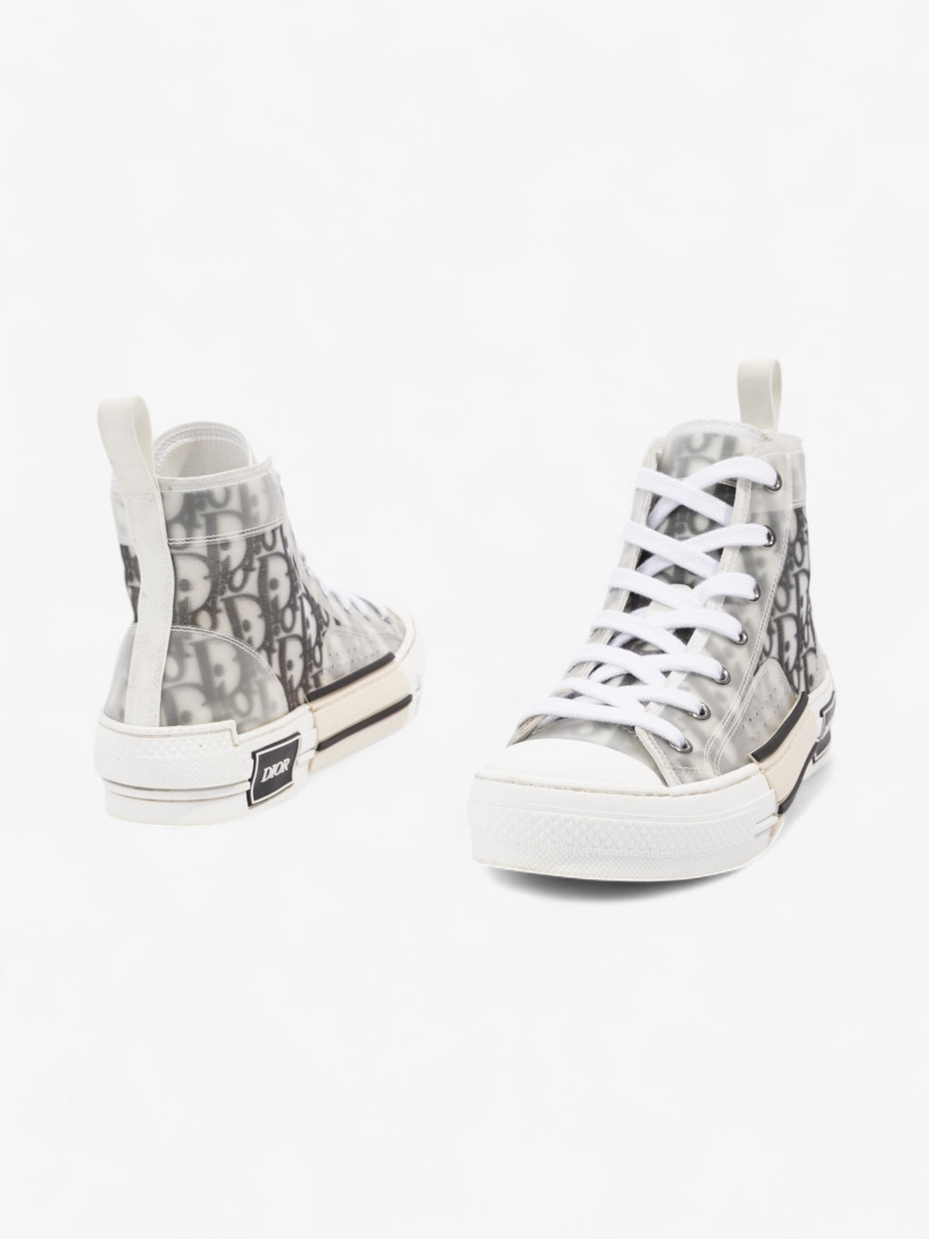 Christian Dior B23 High Top White / Black Canvas EU 37 UK 4