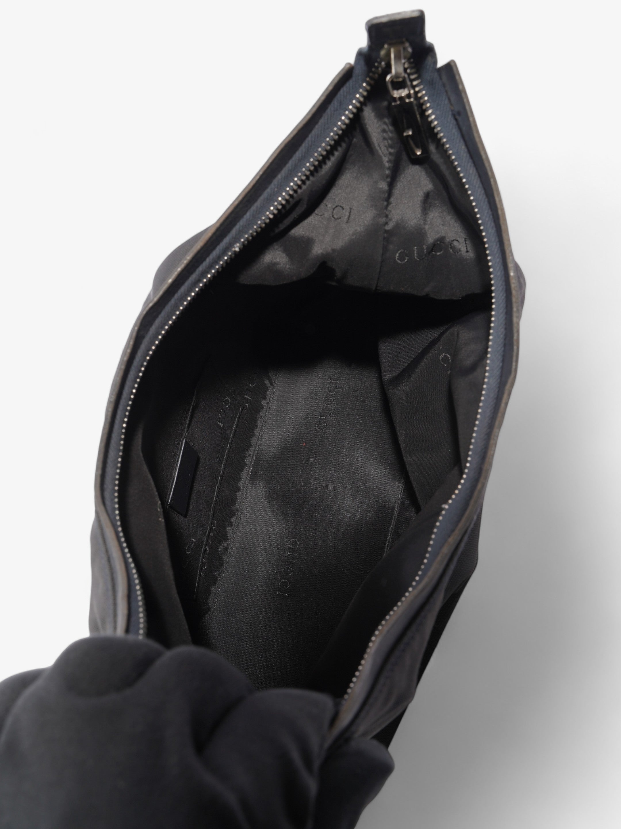 Gucci Hobo Shoulder Black Canvas