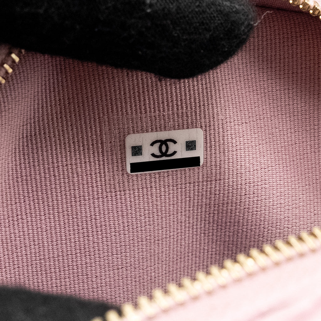 Chanel 24p Classic Mini Backpack Shiny Grained Calfskin Light Purple L (Microchip)