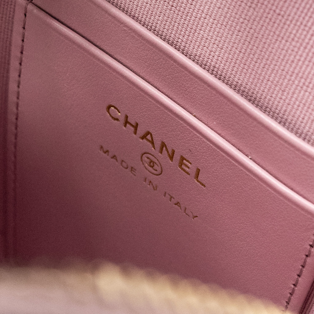Chanel 24p Classic Mini Backpack Shiny Grained Calfskin Light Purple L (Microchip)