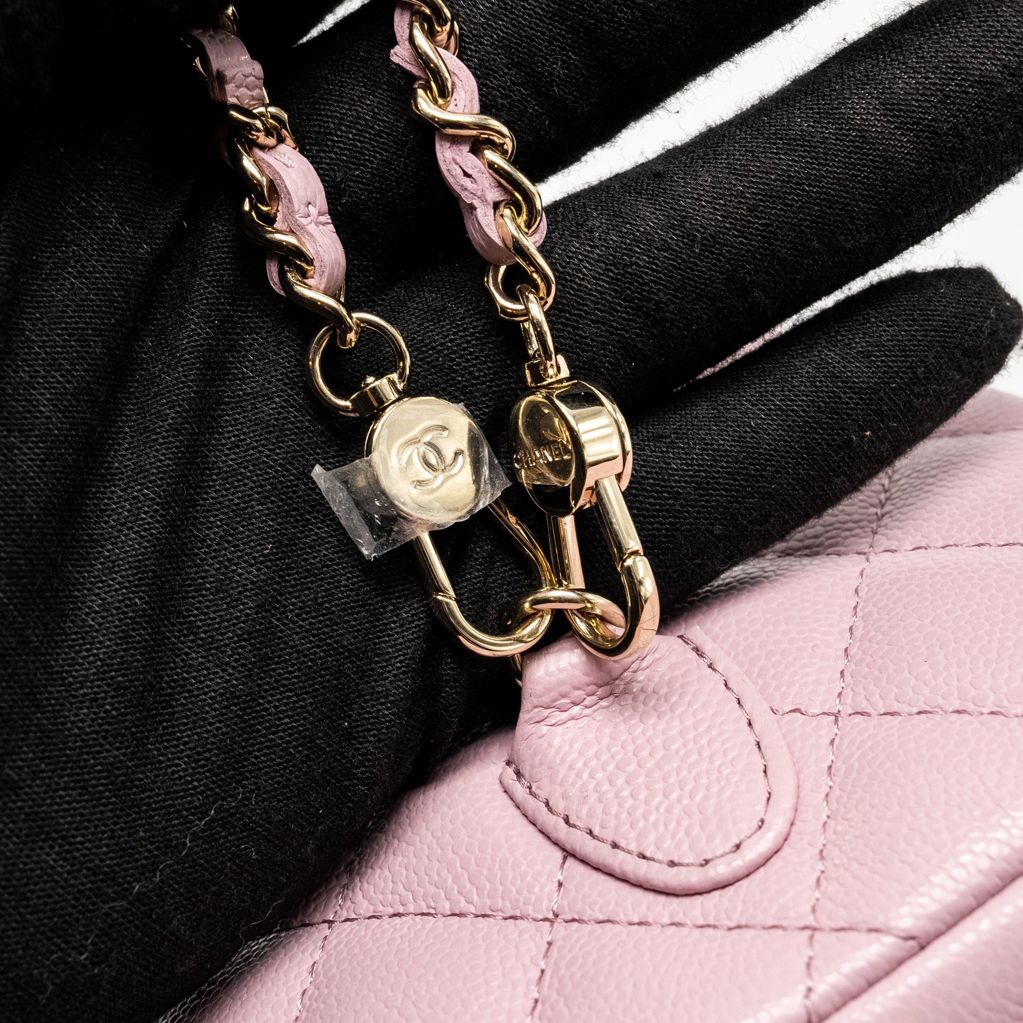 Chanel 24p Classic Mini Backpack Shiny Grained Calfskin Light Purple L (Microchip)