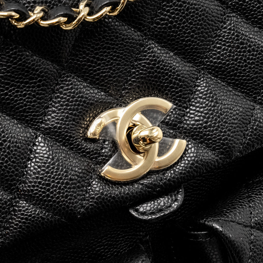 Chanel Triple Pack Backpack Caviar Black L (Microchip)