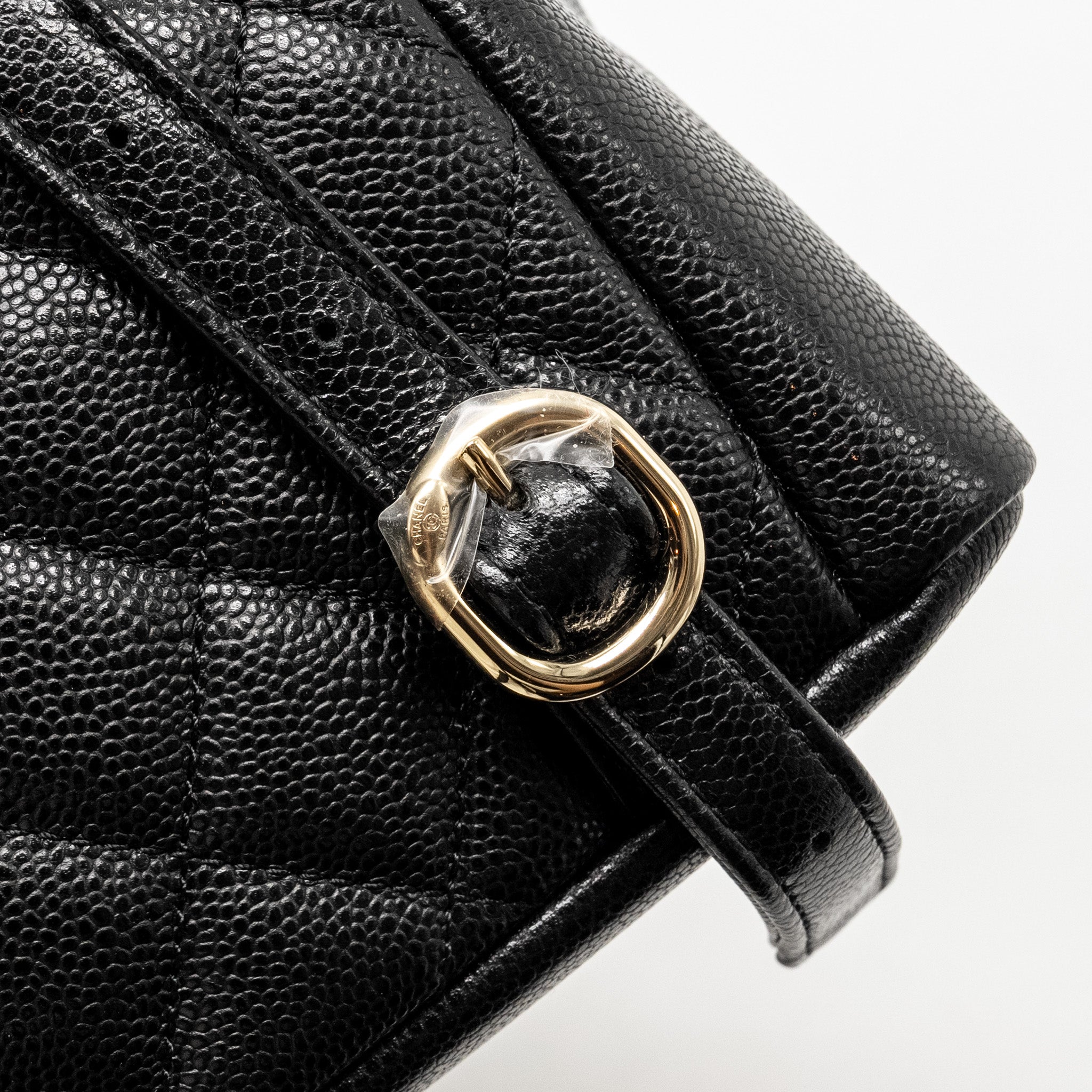 Chanel Triple Pack Backpack Caviar Black L (Microchip)