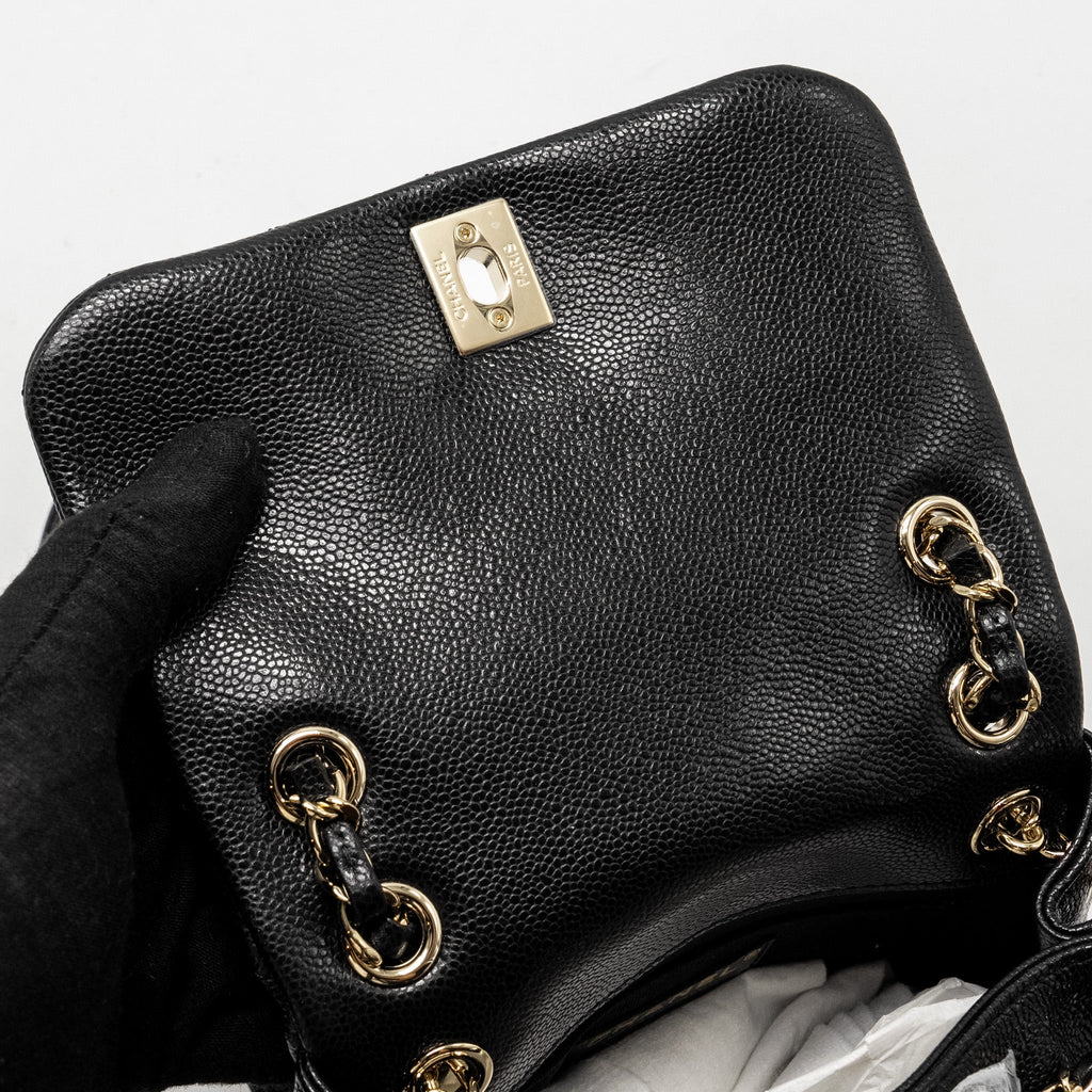 Chanel Triple Pack Backpack Caviar Black L (Microchip)