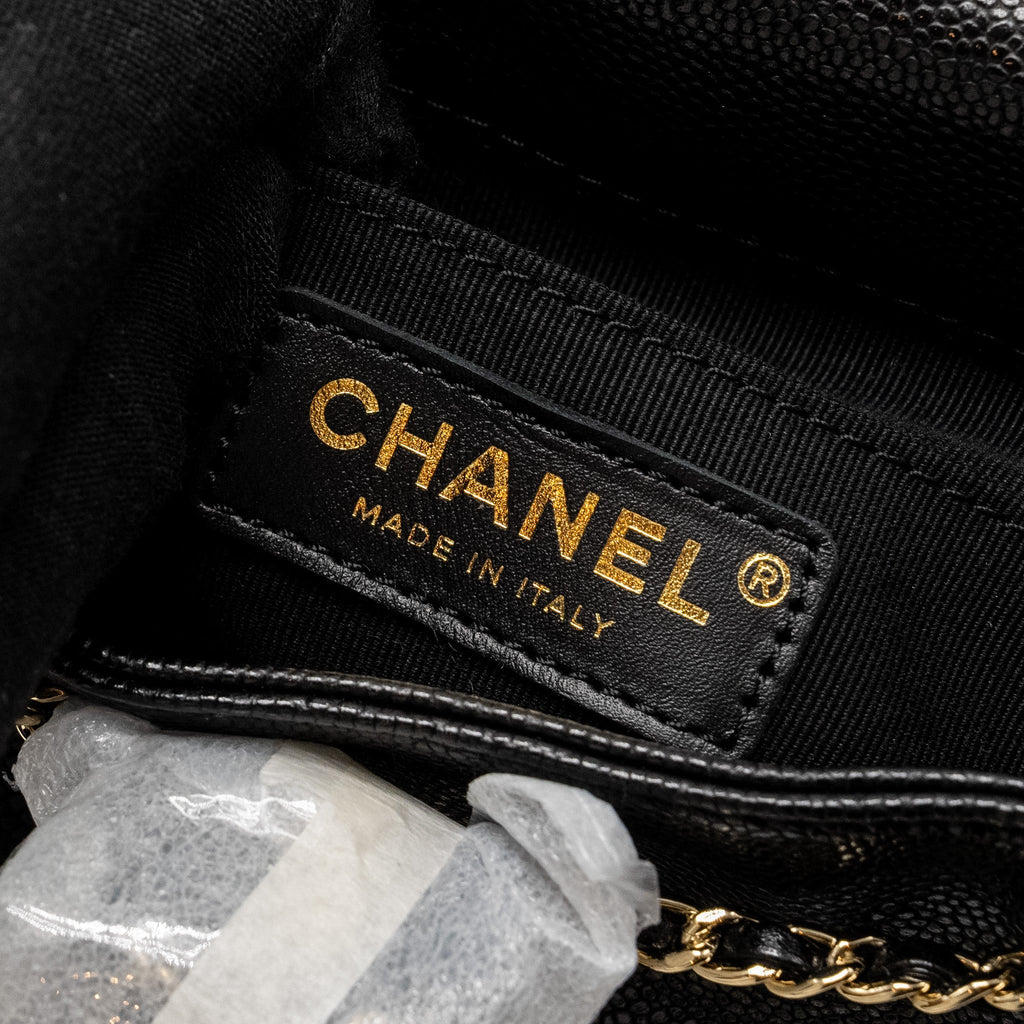 Chanel Triple Pack Backpack Caviar Black L (Microchip)