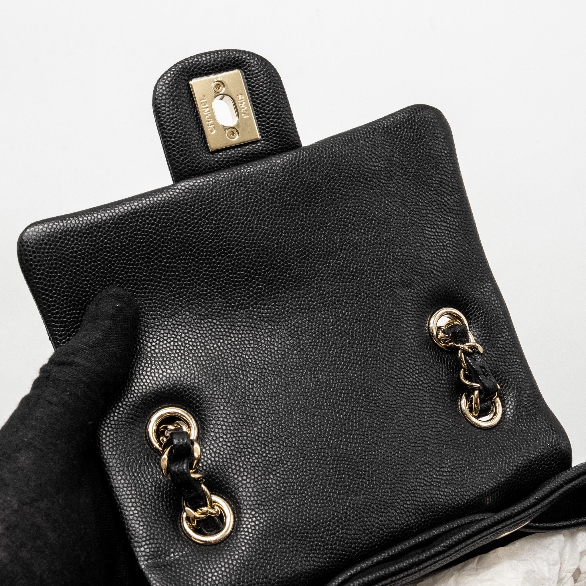 Chanel 23s Quilted Mini Backpack Caviar Black L (Microchip)