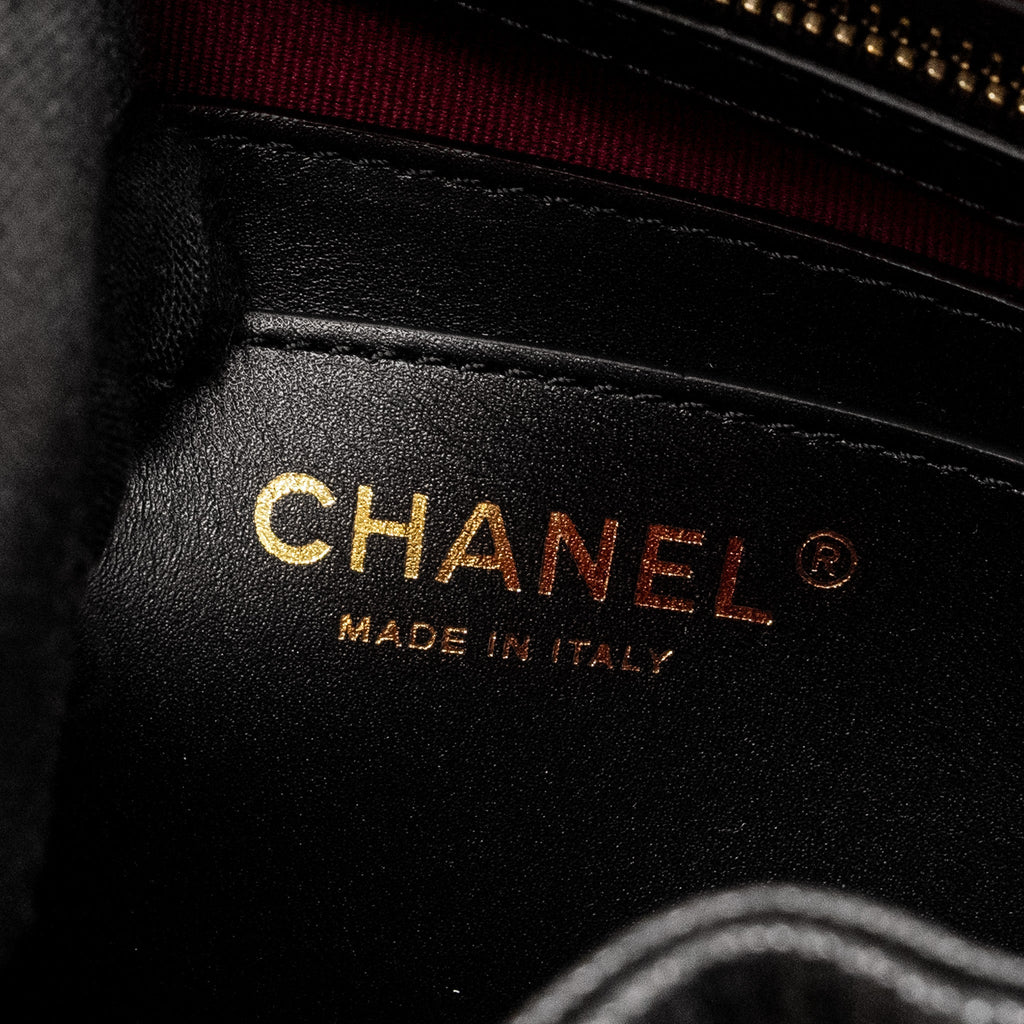 Chanel 23s Quilted Mini Backpack Caviar Black L (Microchip)