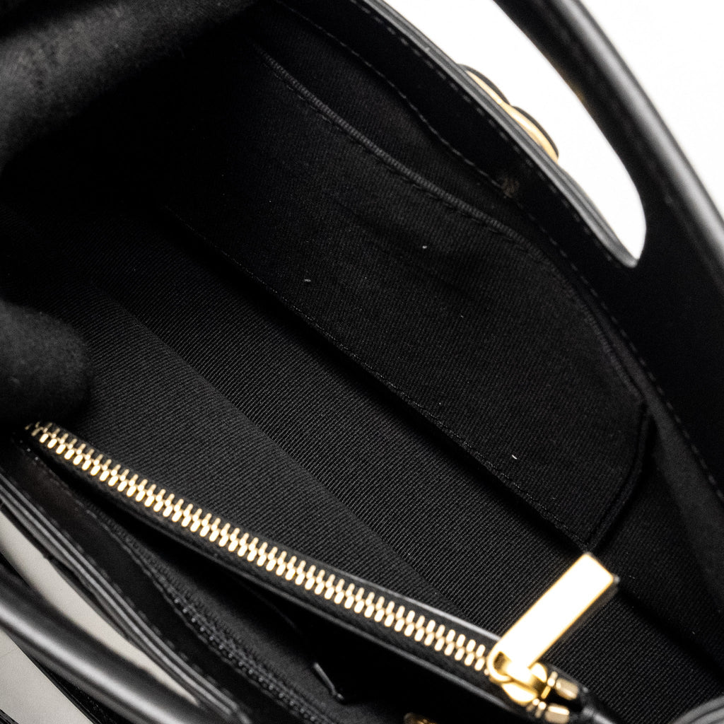 Chanel 23S Clutch Bag With Chain Calfskin Black Brush  (microchip)