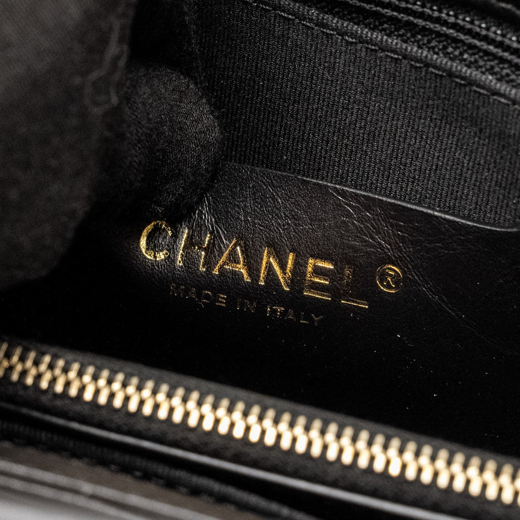 Chanel 23S Clutch Bag With Chain Calfskin Black Brush  (microchip)