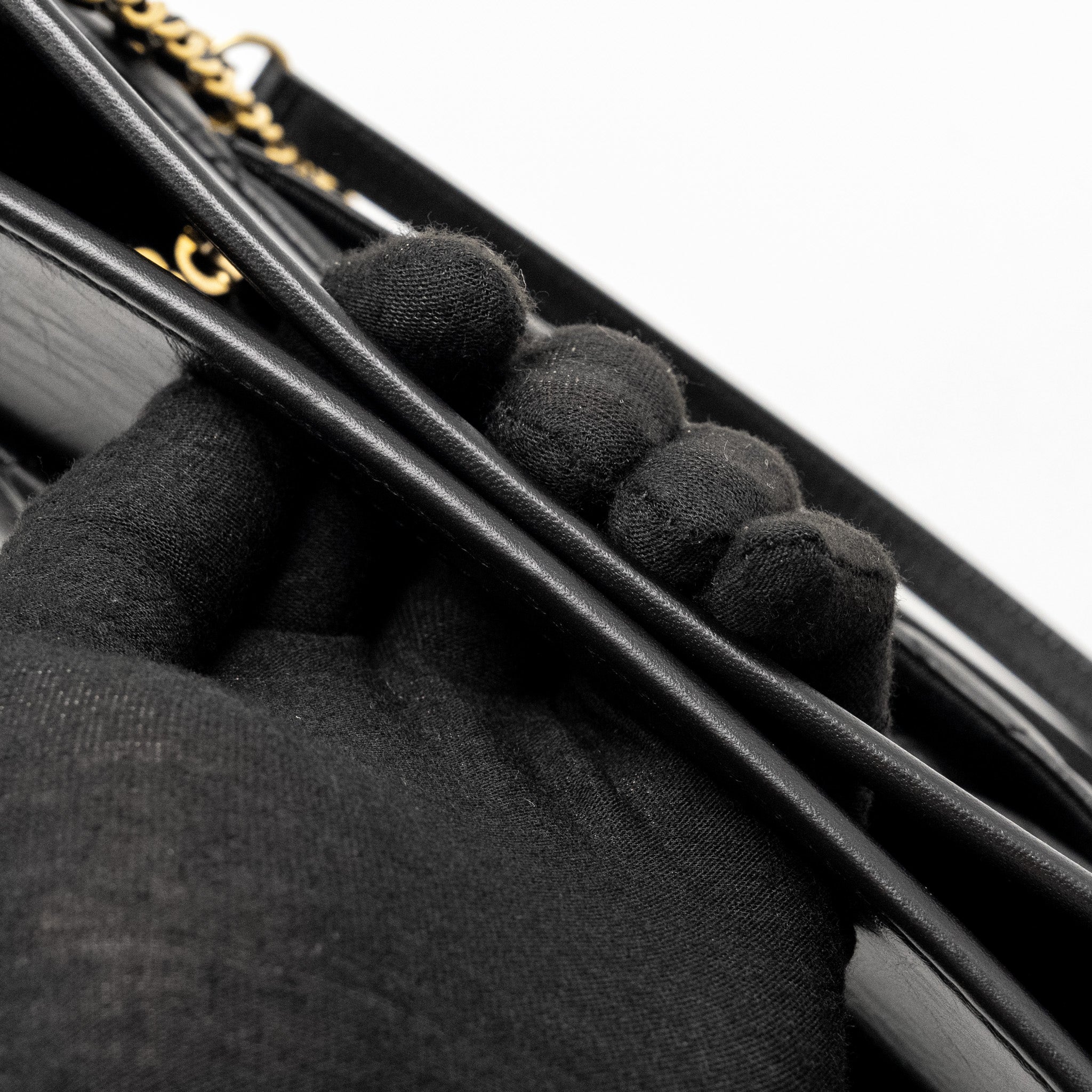 Chanel 23S Clutch Bag With Chain Calfskin Black Brush  (microchip)