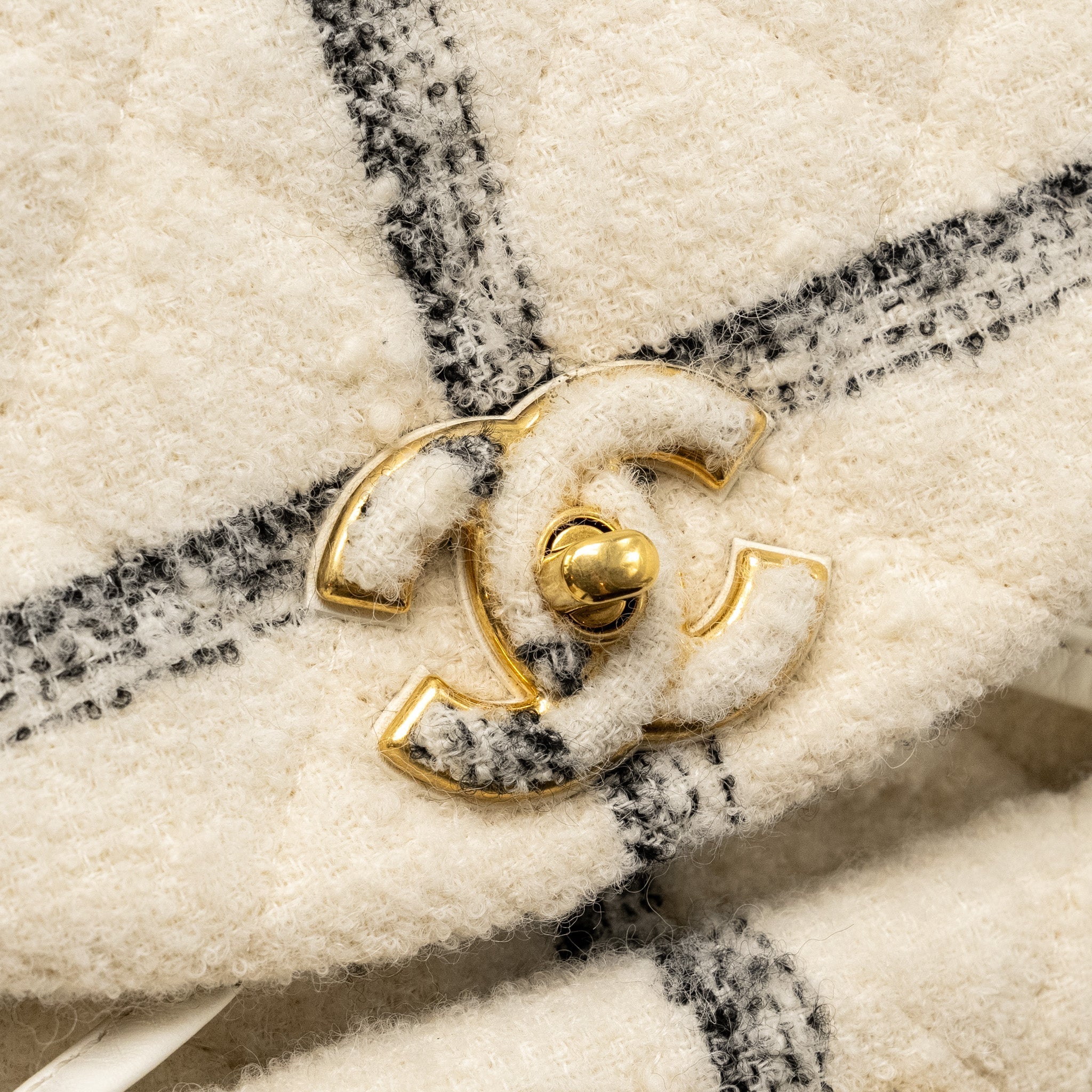 Chanel Duma Backpack Fabric White/Multicolour  (microchip)