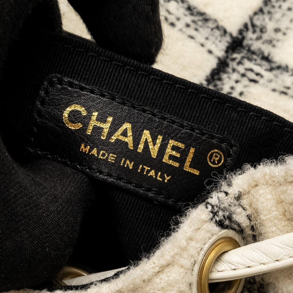 Chanel Duma Backpack Fabric White/Multicolour  (microchip)