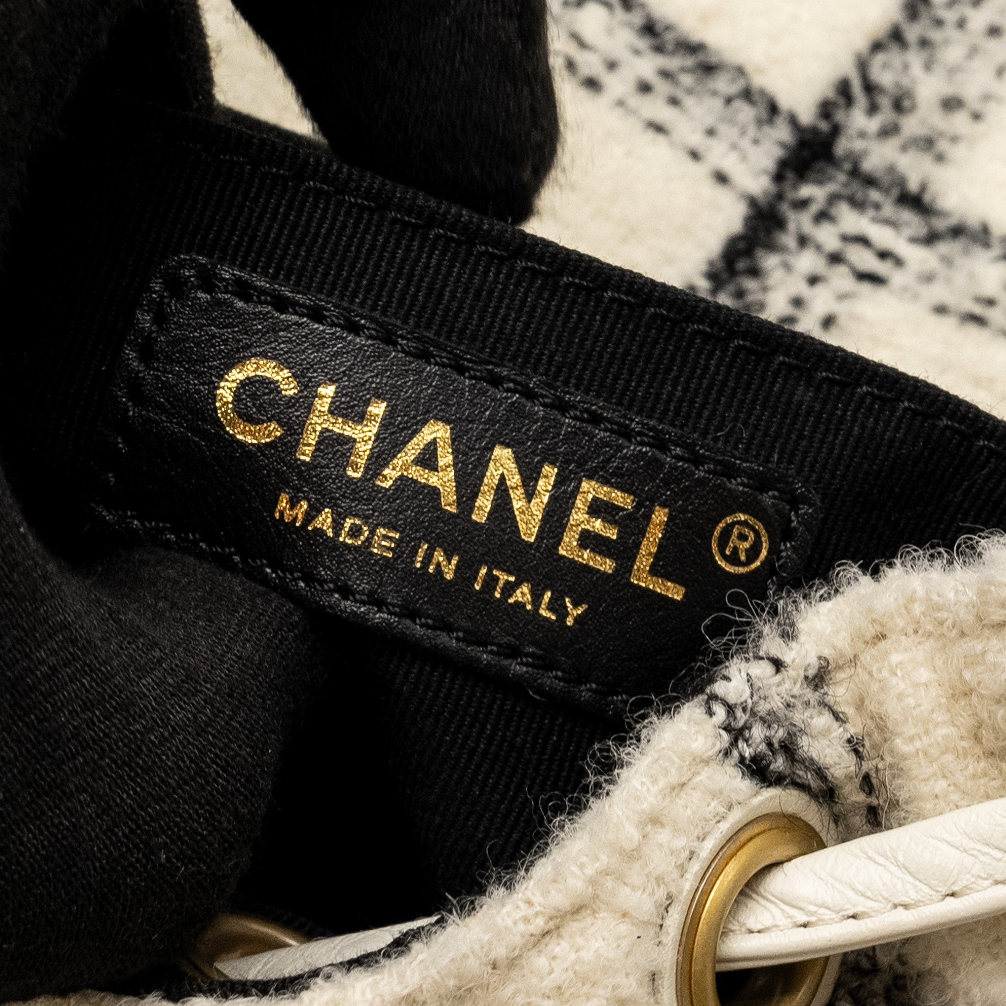 Chanel Duma Backpack Fabric White/Multicolour  (microchip)