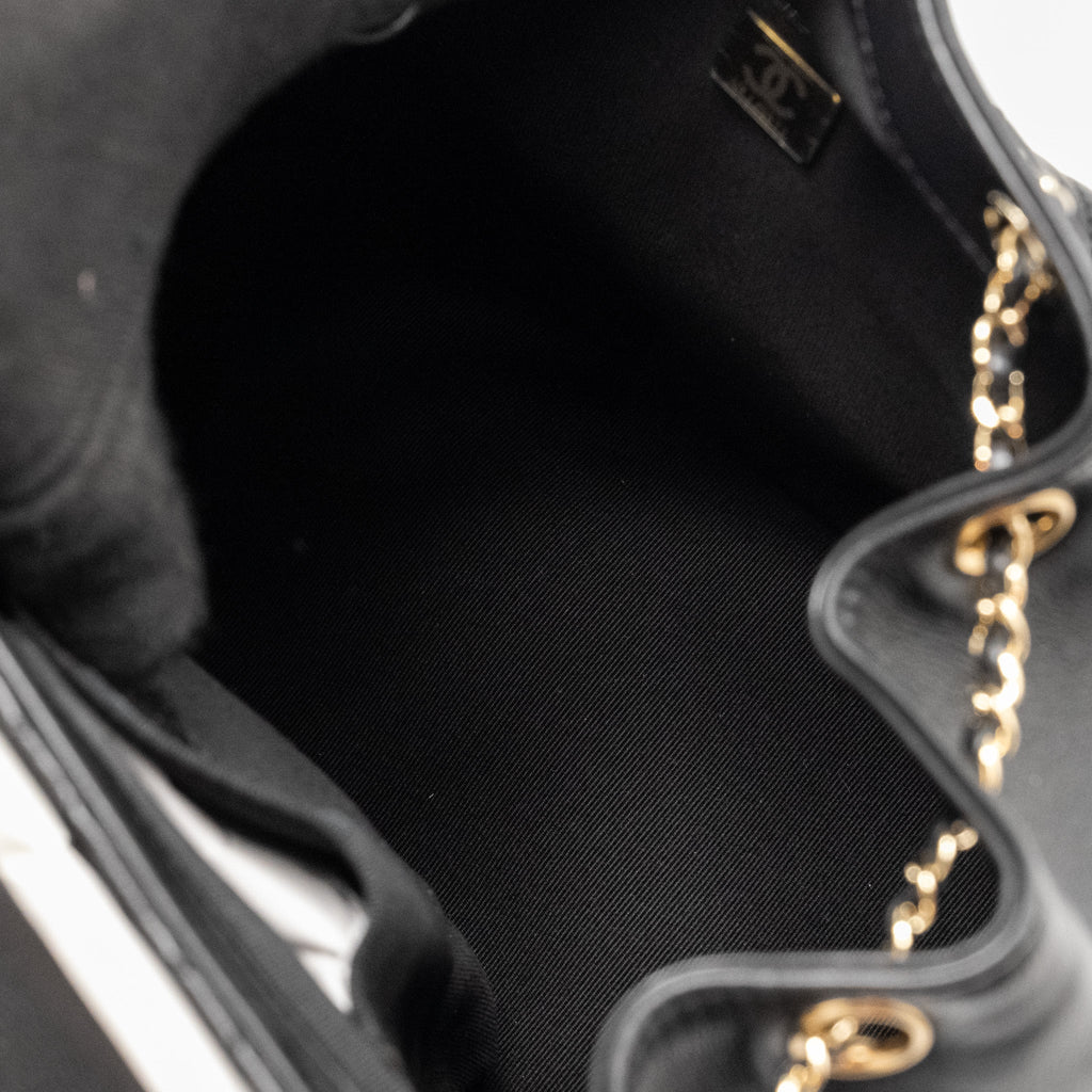 Chanel 23c Large Duma Backpack Calfskin Black L (microchip)