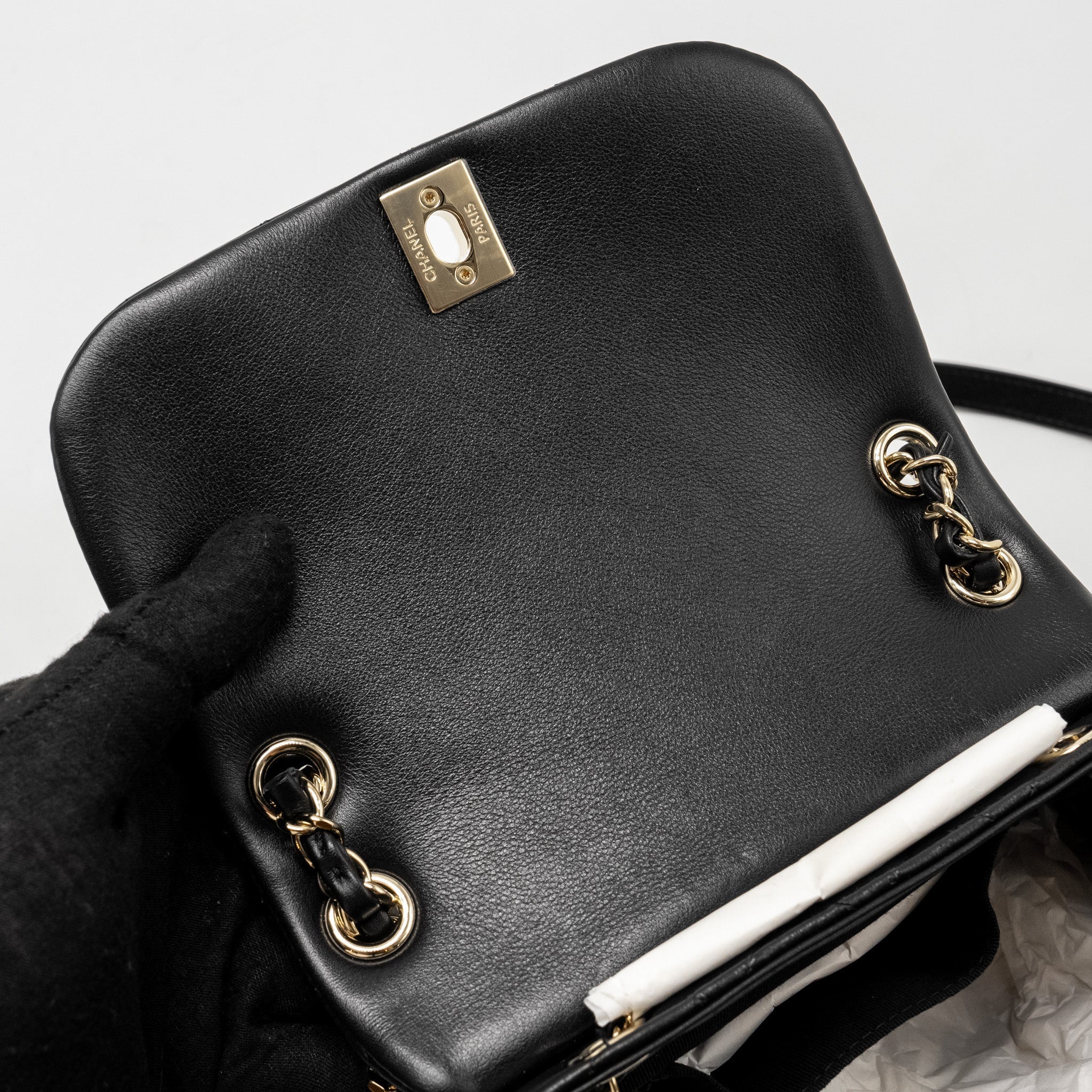 Chanel 23c Large Duma Backpack Calfskin Black L (microchip)