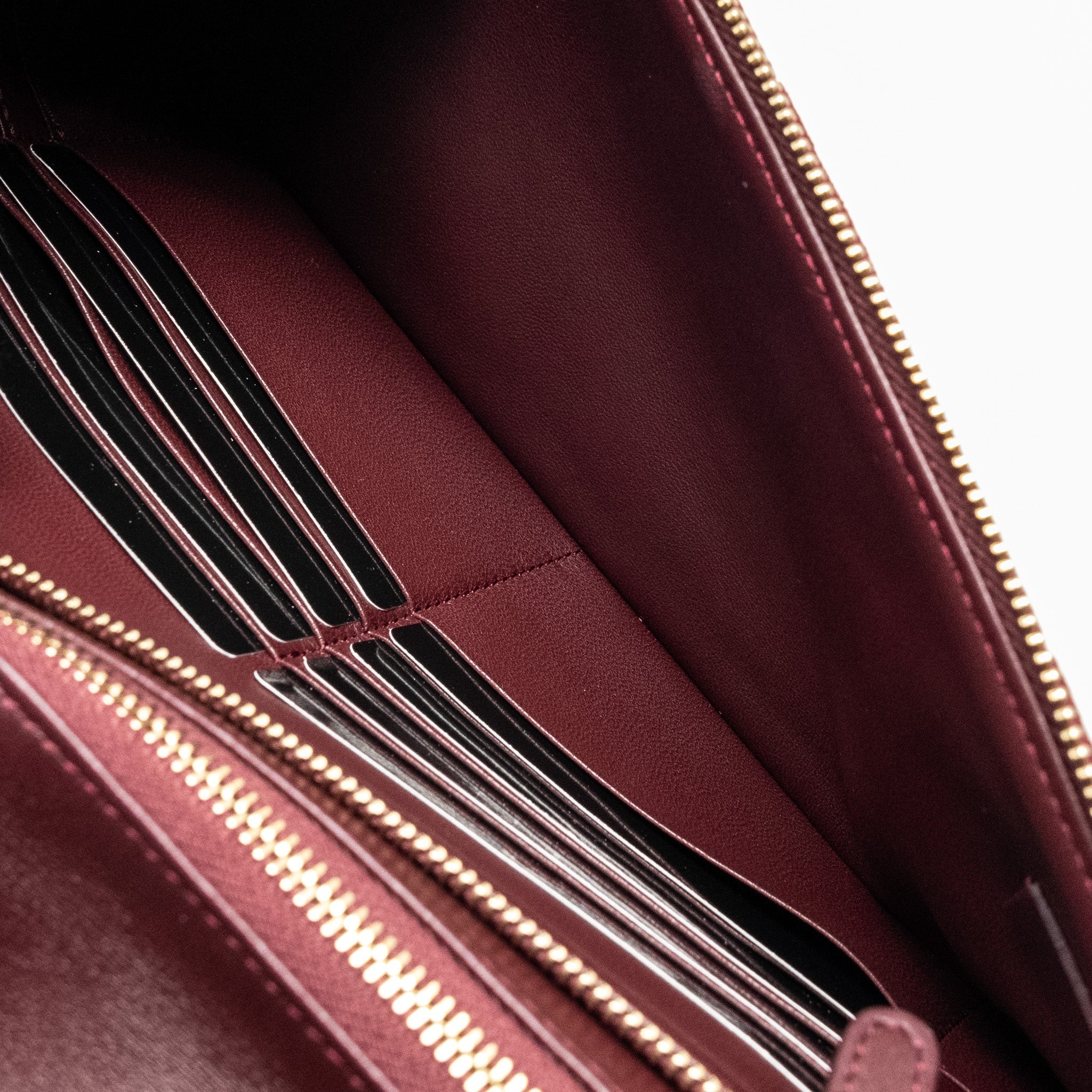Chanel Folding Clutch Bag Velvet/Lambskin Burgundy L