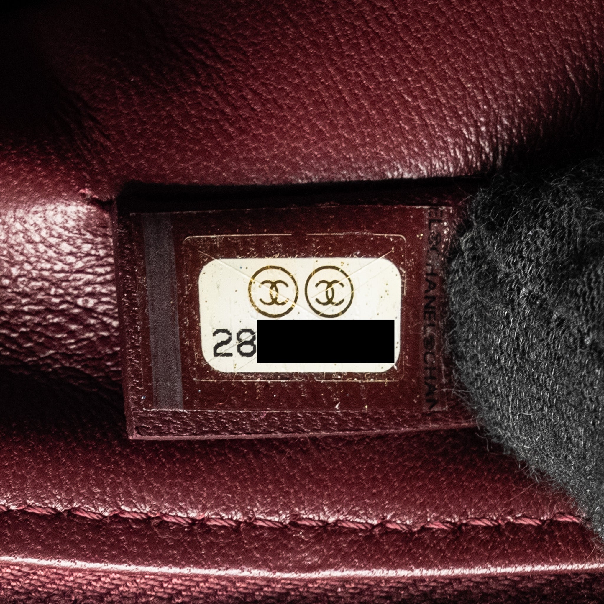 Chanel Folding Clutch Bag Velvet/Lambskin Burgundy L