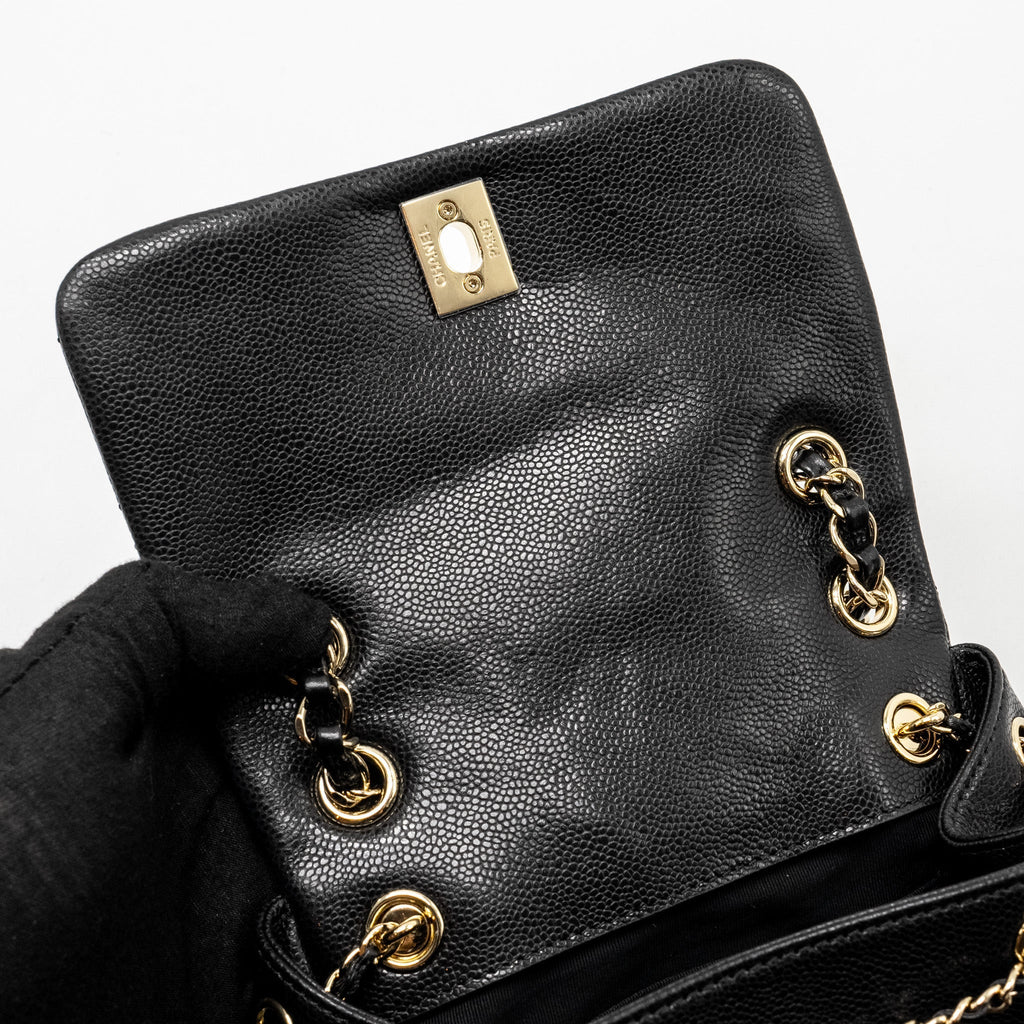 Chanel Triple Pack Backpack Caviar Black L (microchip)