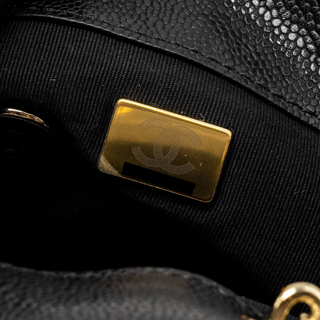 Chanel Triple Pack Backpack Caviar Black L (microchip)