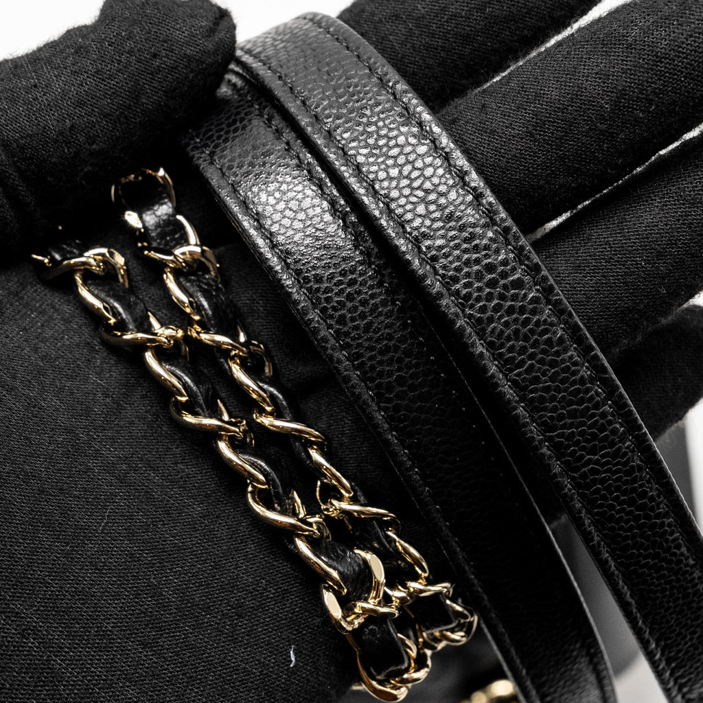 Chanel Triple Pack Backpack Caviar Black L (microchip)