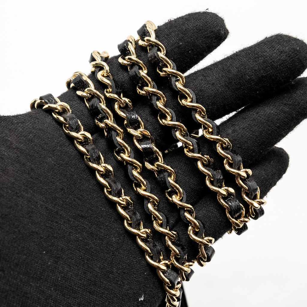 Chanel Mini 31 Clutch With Chain Shiny Calfskin Black L (Microchip)