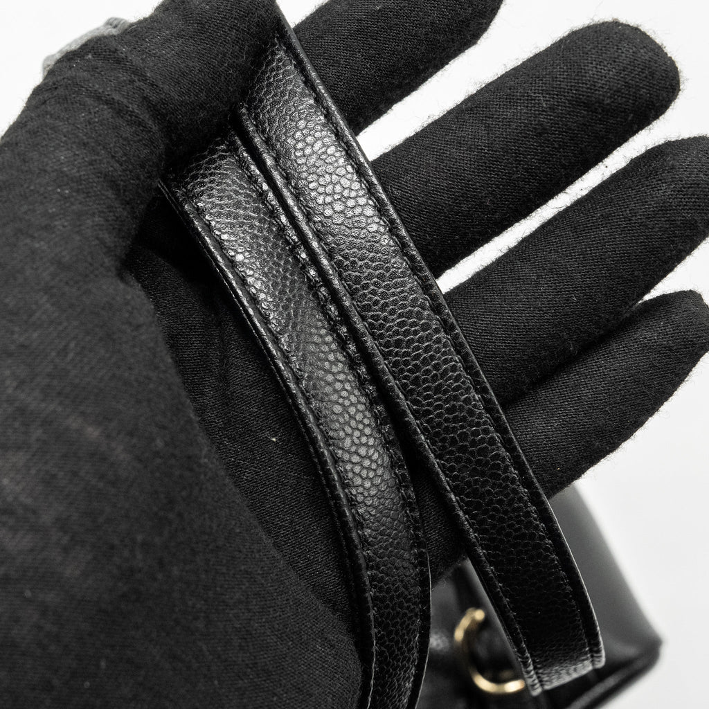 CHANEL 24A Mini Duma Backpack Grained Calfskin Black L (Microchip)