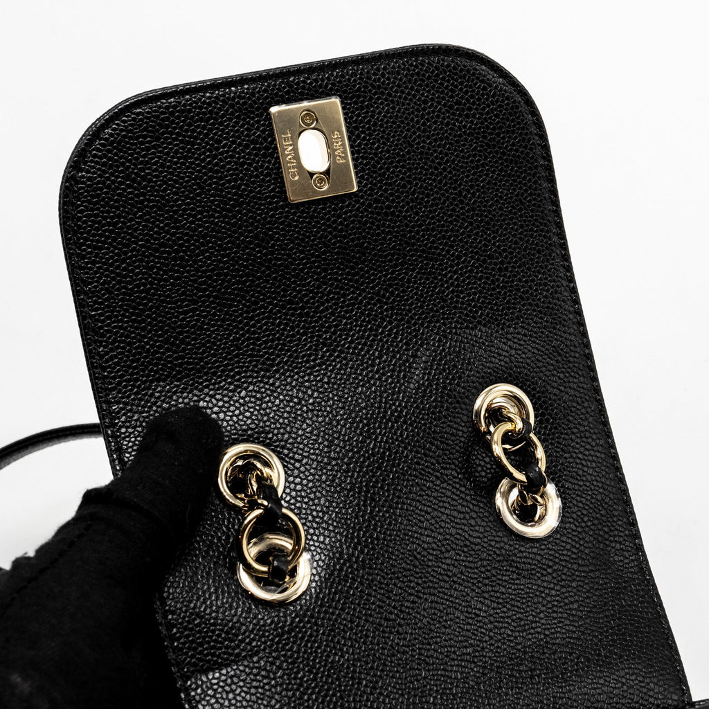 Chanel Affinity Backpack Caviar Black L (Microchip)